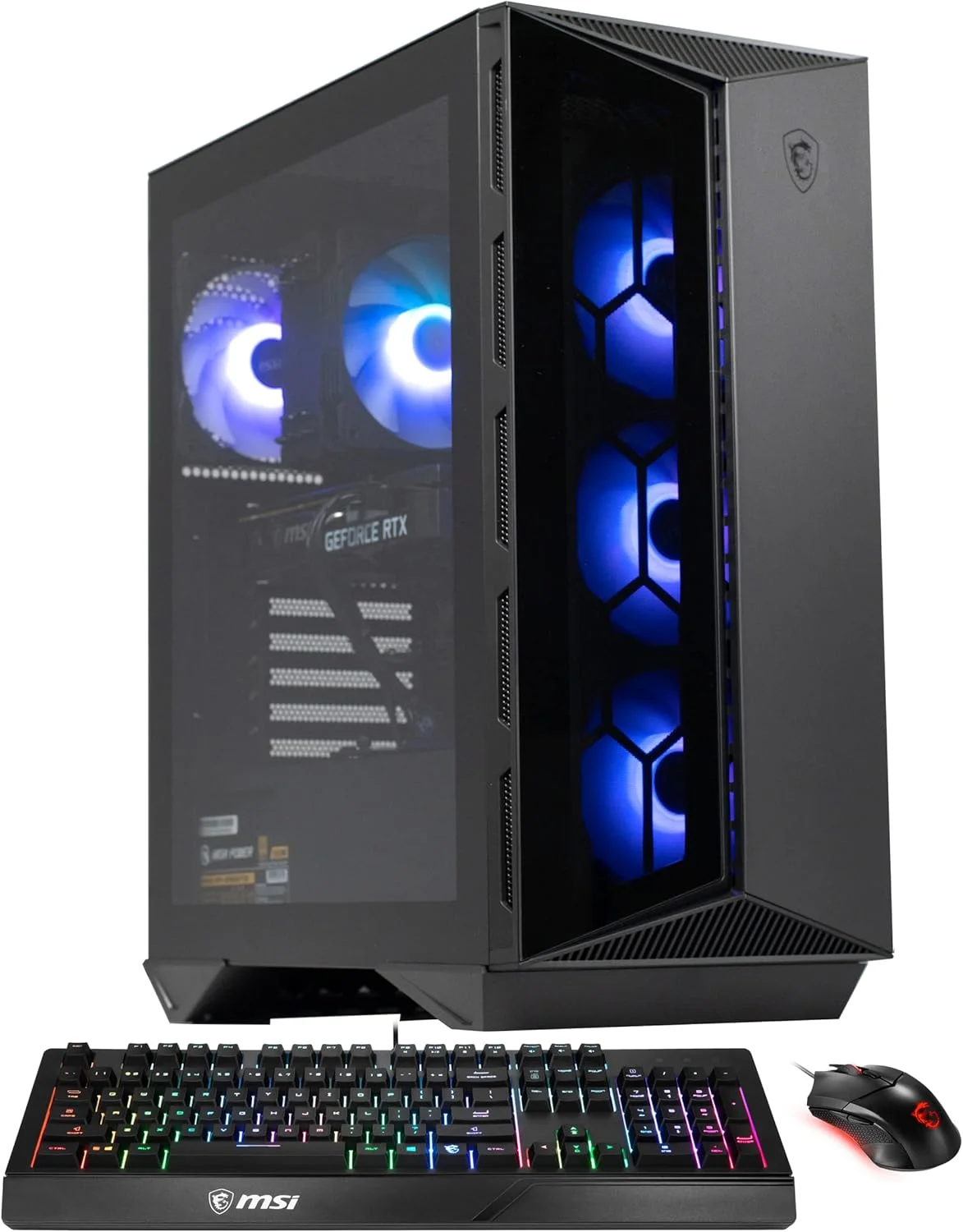 کامپیوتر گیمینگ MSI Aegis Z: AMD Ryzen R7-7700، Geforce RTX 4070 Super، 16GB DDR5، 1TB m.2 NVMe SSD، منبع تغذیه 80+ Gold، WiFi، کیبورد و ماوس، مناسب برای DIY، ویندوز 11 هوم: 7NUE-676US