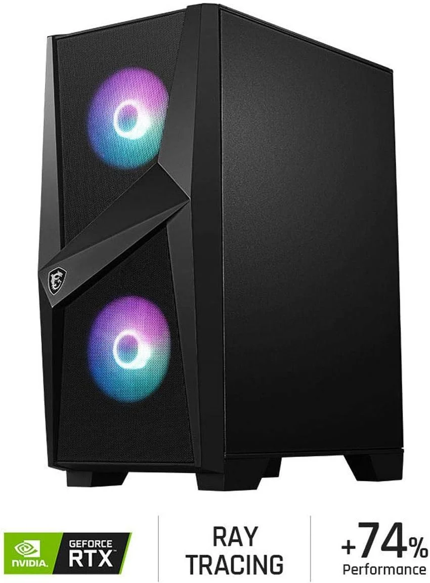 کامپیوتر رومیزی گیمینگ MSI Codex R 10SC-003US با پردازنده Intel Core i5-10400F، کارت گرافیک GTX 1660Super 6GB GDDR6، رم 8GB DDR4، حافظه SSD 512GB، WiFi 6 و Windows 10 Home، آماده برای واقعیت مجازی به همراه کیبورد VIGOR GK 30 و ماوس Clutch GM11