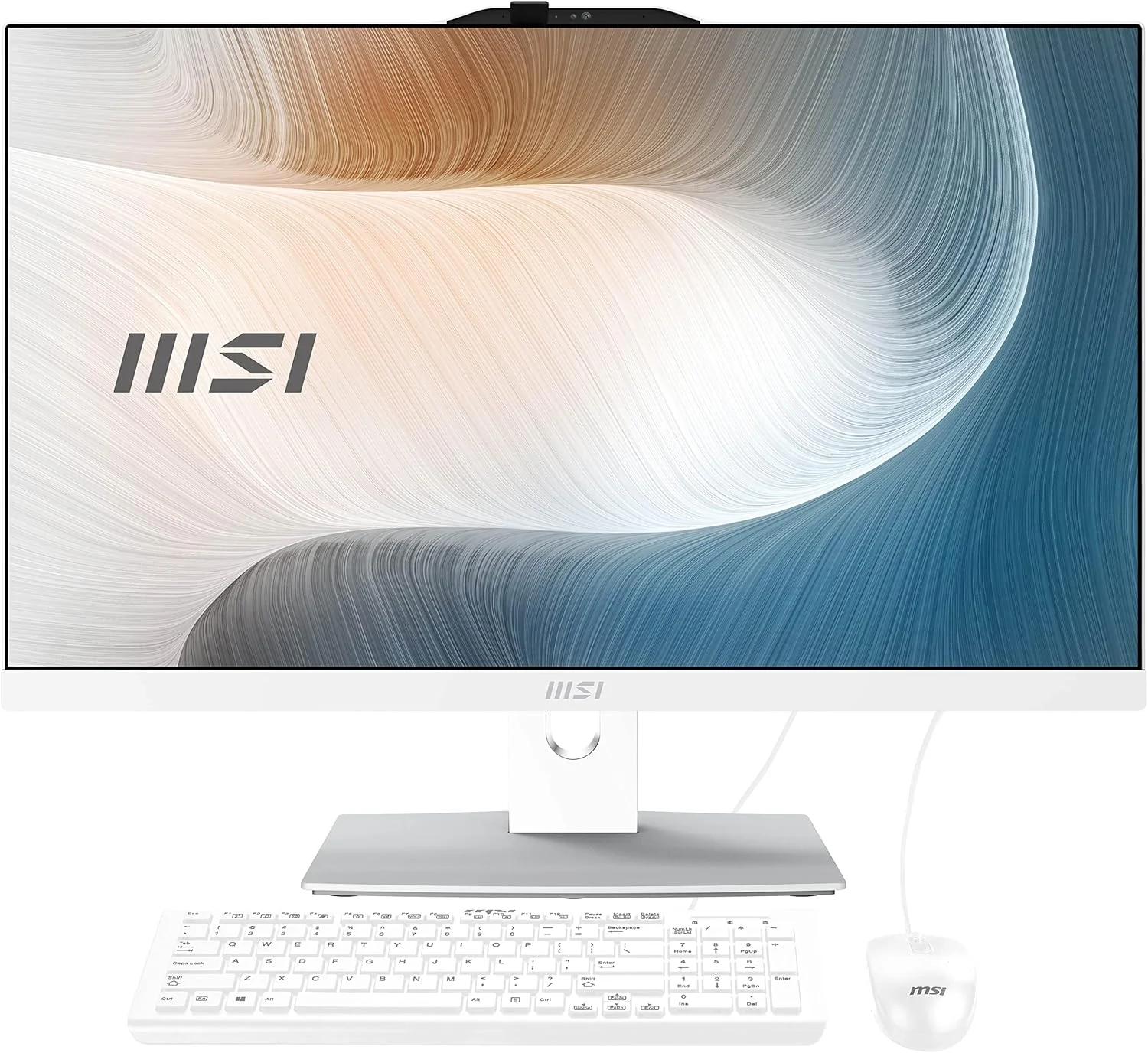 کامپیوتر همه کاره MSI Modern AM242TP، صفحه نمایش لمسی 23.8 اینچی FHD، پردازنده Intel Core i7-1165G7، حافظه 16 گیگابایتی، SSD 512 گیگابایتی، WiFi 6، BT 5.1، وب کم FHD، سفید، Windows 10 Home (11M-487US)