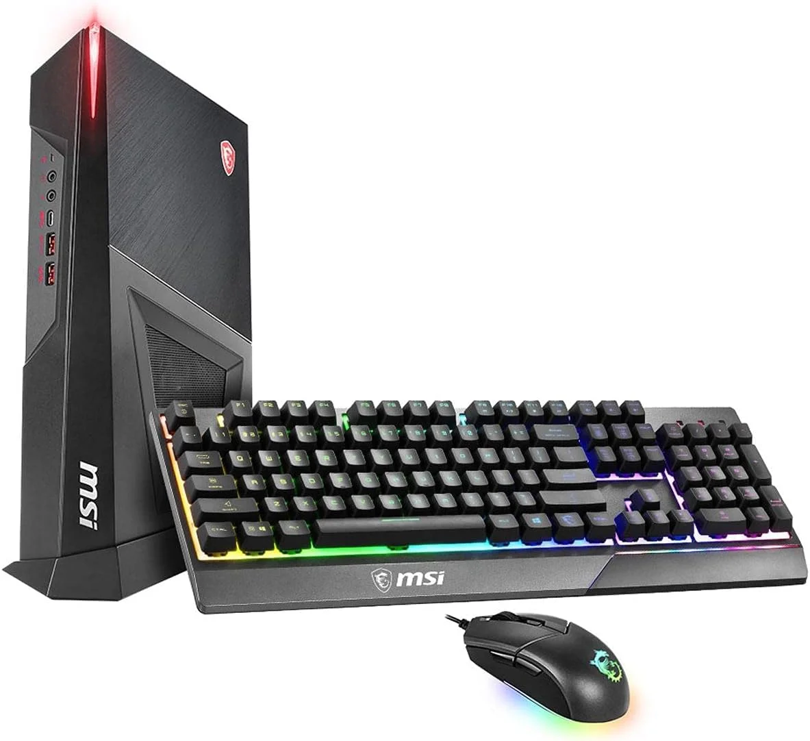 کامپیوتر گیمینگ MSI Trident 3 (SFF)، پردازنده Intel Core i7-10700F، کارت گرافیک GeForce RTX 3060 (ITX)، حافظه 16 گیگابایتی، SSD 1 ترابایتی، WiFi 6، USB Type-C، آماده واقعیت مجازی، ویندوز 10 هوم Adv. (10TC-268US)