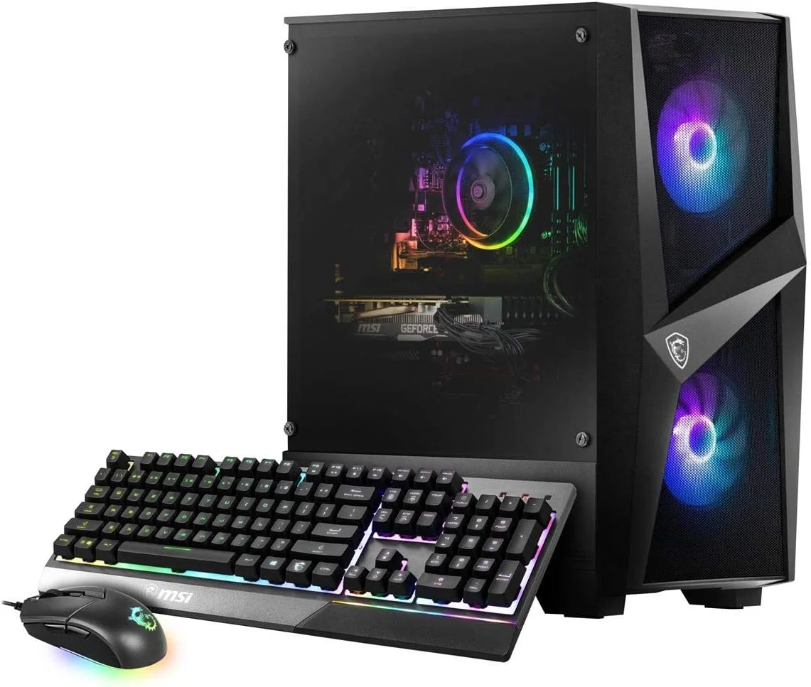 کامپیوتر گیمینگ MSI Codex R (Tower)، پردازنده Intel Core i5-11400F، کارت گرافیک GeForce RTX 3060 Ti، حافظه 16 گیگابایت، 512 گیگابایت SSD + 1 ترابایت HDD، WiFi 6، آماده واقعیت مجازی، ویندوز 10 Home Adv. (11TG-031US)