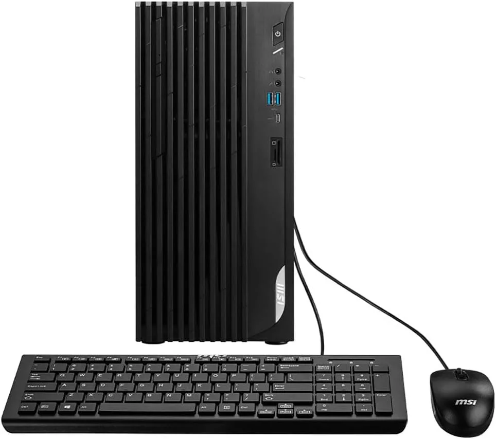کامپیوتر رومیزی MSI Pro DP180: پردازنده Intel Core i7-13700F، کارت گرافیک NVIDIA GeForce RTX 4060، حافظه 32 گیگابایتی، حافظه SSD NVMe 2 ترابایتی، WiFi 6E، ویندوز 11 پرو: مشکی 13NUC-232US کامپیوتر رومیزی MSI Pro DP180: پردازنده Intel Core i7-13700F، کارت گرافیک NVIDIA GeForce RTX 4060، حافظه 32 گیگابایتی، حافظه SSD NVMe 2 ترابایتی، WiFi 6E، ویندوز 11 پرو: مشکی 13NUC-232US