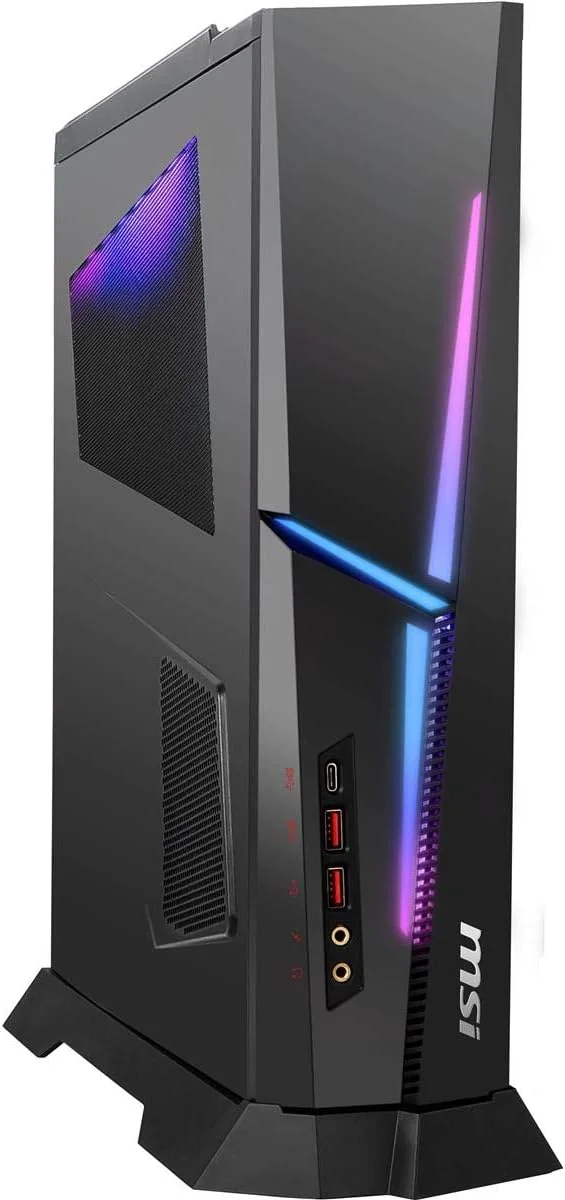 کامپیوتر گیمینگ کوچک MSI MPG Trident AS 10-1421US، پردازنده Intel Core i7-10700F، کارت گرافیک GeForce RTX 3060، حافظه 16 گیگابایت، SSD 1 ترابایت، WiFi 6، USB Type-C، آماده واقعیت مجازی، Windows 10 Home Adv. کامپیوتر گیمینگ کوچک MSI MPG Trident AS 10-1421US، پردازنده Intel Core i7-10700F، کارت گرافیک GeForce RTX 3060، حافظه 16 گیگابایت، SSD 1 ترابایت، WiFi 6، USB Type-C، آماده واقعیت مجازی، Windows 10 Home Adv.
