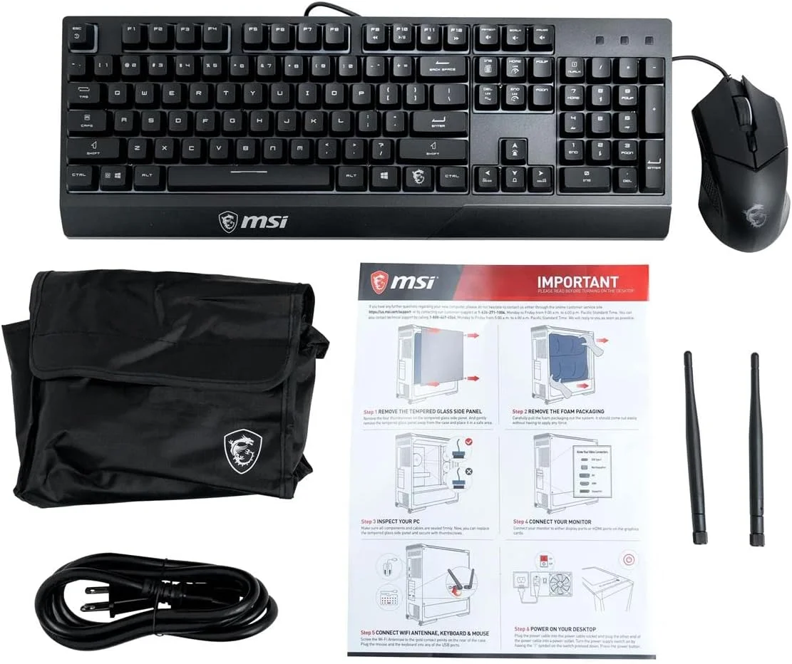 کامپیوتر گیمینگ MSI Aegis RS: پردازنده Intel Core i7-13700KF، کارت گرافیک RTX 4070 Ti، حافظه رم 32GB DDR5، حافظه SSD 2TB M.2 NVMe، خنک کننده مایع، منبع تغذیه 80+ Gold، WiFi 6E، کیبورد و ماوس، قابلیت ارتقا، Windows 11 Pro: 13NUF-439US