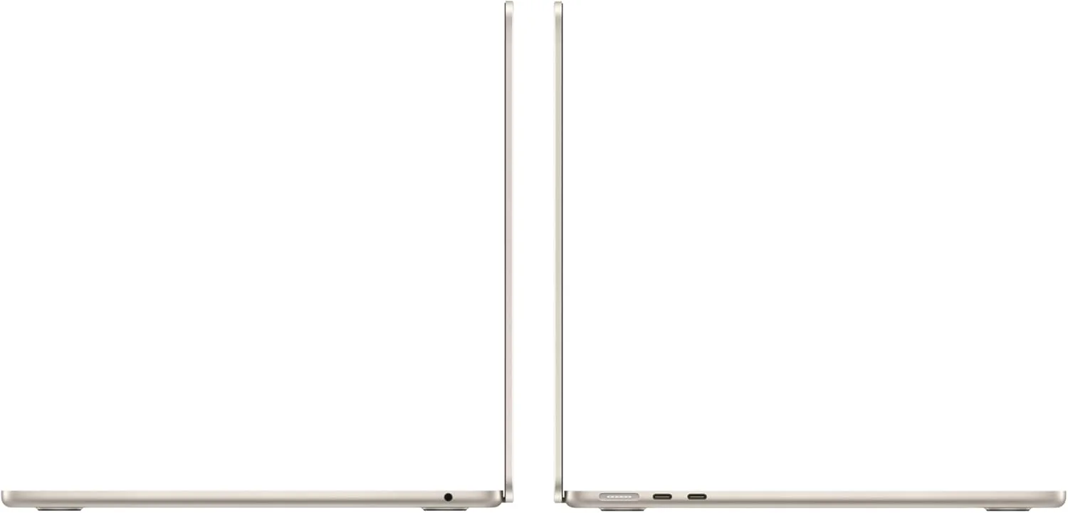 اپل MacBook Air 2025 (13 اینچی، تراشه Apple M4 با پردازنده مرکزی 10 هسته‌ای و پردازنده گرافیکی 8 هسته‌ای، 16 گیگابایت حافظه یکپارچه، 256 گیگابایت) - Starlight; انگلیسی