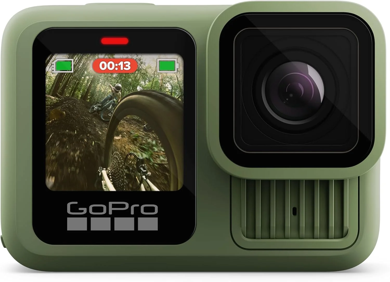 دوربین اکشن ضد آب GoPro HERO13 Black Forest Green (رنگ نسخه محدود) - فیلمبرداری 5.3K60، عکس 27 مگاپیکسل + سازگاری با لنزهای سری HB