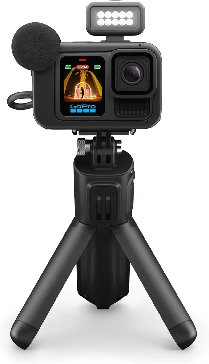 GoPro HERO13 Black Creator Edition - شامل HERO13 Black، Volta (گریپ باتری، سه پایه، ریموت)، Media Mod، Light Mod، باتری Enduro، پایه قفل مغناطیسی و کیف حمل