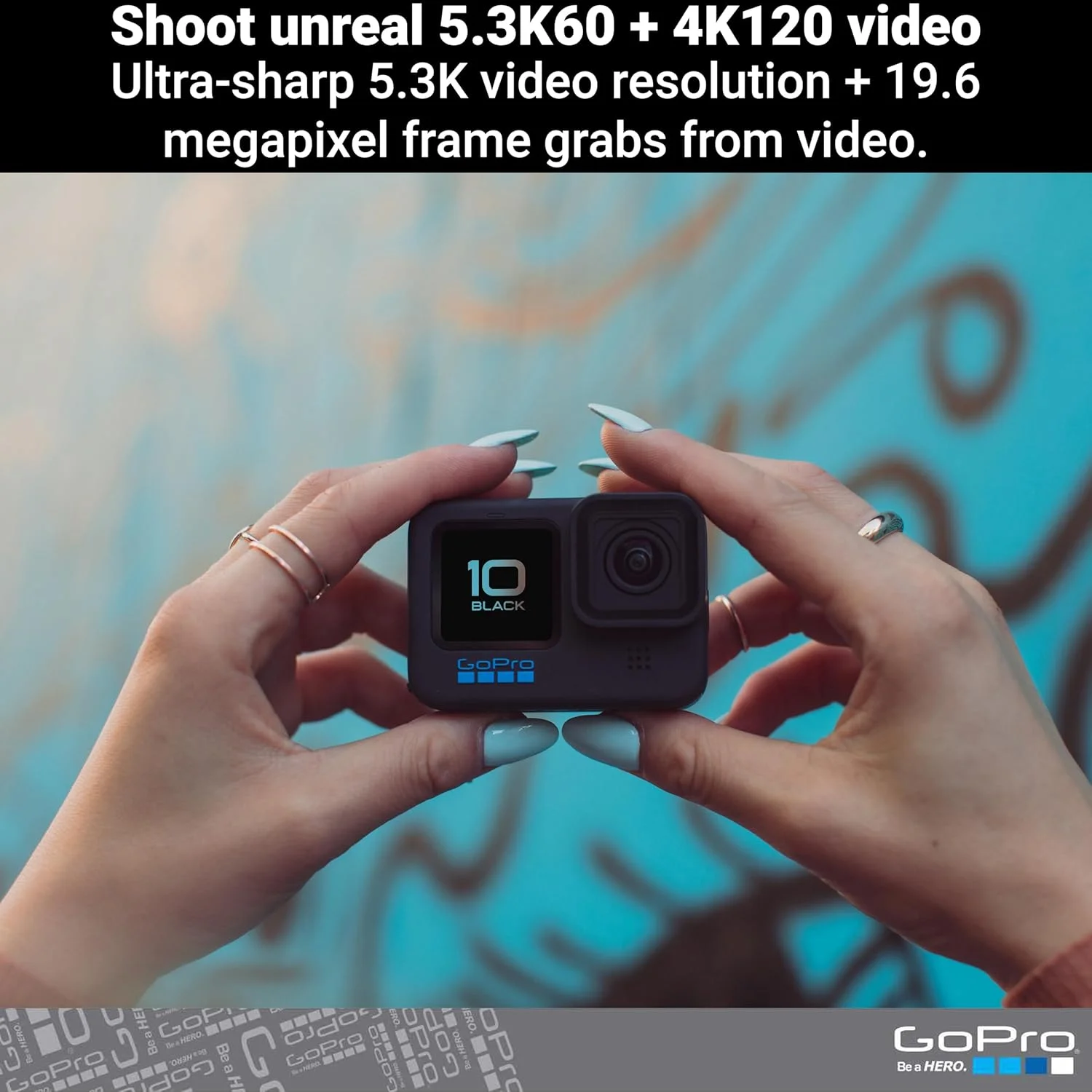 دوربین اکشن ضد آب GoPro HERO10 Black - بسته بندی تجارت الکترونیک - دارای LCD جلو و صفحه نمایش لمسی عقب، فیلمبرداری 5.3K60 Ultra HD دوربین اکشن ضد آب GoPro HERO10 Black - بسته بندی تجارت الکترونیک - دارای LCD جلو و صفحه نمایش لمسی عقب، فیلمبرداری 5.3K60 Ultra HD