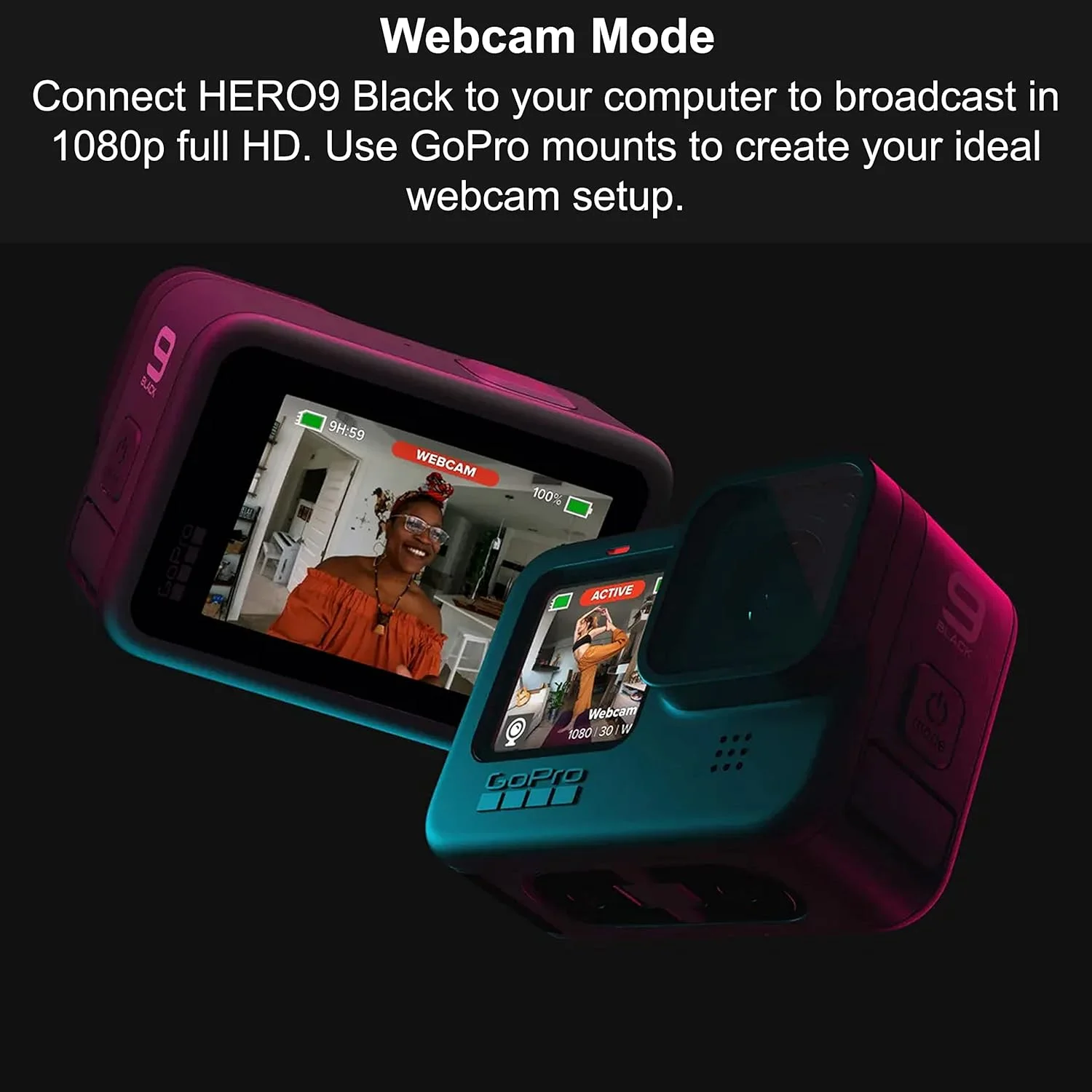 دوربین اکشن ضد آب GoPro HERO9 Black - بسته بندی تجارت الکترونیک - با LCD جلو و صفحه نمایش لمسی عقب، فیلم 5K Ultra HD، عکس های 20 مگاپیکسلی، پخش زنده 1080p، وب کم، تثبیت کننده دوربین اکشن ضد آب GoPro HERO9 Black - بسته بندی تجارت الکترونیک - با LCD جلو و صفحه نمایش لمسی عقب، فیلم 5K Ultra HD، عکس های 20 مگاپیکسلی، پخش زنده 1080p، وب کم، تثبیت کننده