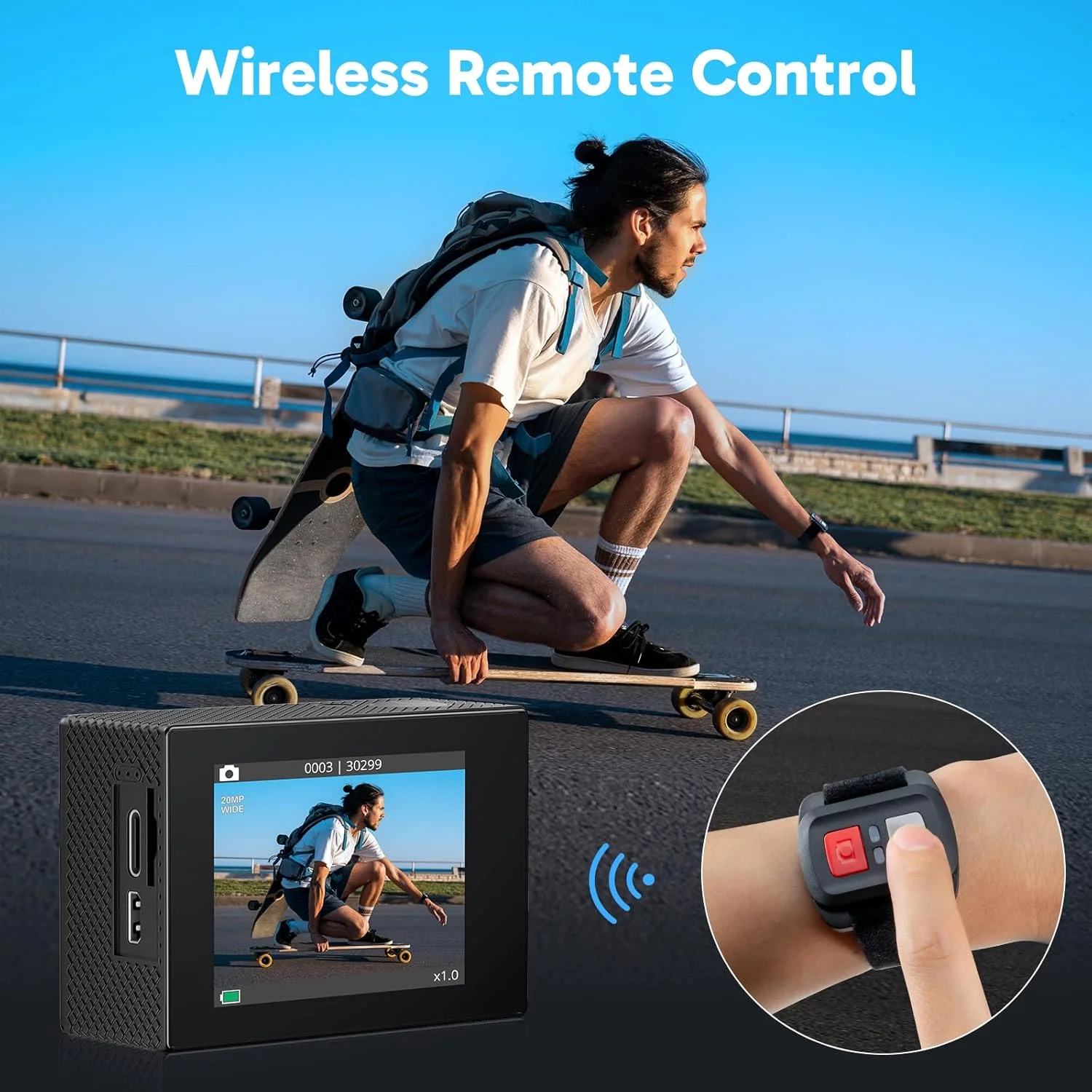 دوربین اکشن وای فای AKASO EK7000 4K30FPS 20MP به همراه دسته شناور - دوربین فوق العاده HD زیر آب تا عمق 40 متر ضد آب با کنترل از راه دور EIS زوم 4X در حالت عکس پشتیبانی از میکروفون خارجی دوربین اکشن وای فای AKASO EK7000 4K30FPS 20MP به همراه دسته شناور - دوربین فوق العاده HD زیر آب تا عمق 40 متر ضد آب با کنترل از راه دور EIS زوم 4X در حالت عکس پشتیبانی از میکروفون خارجی