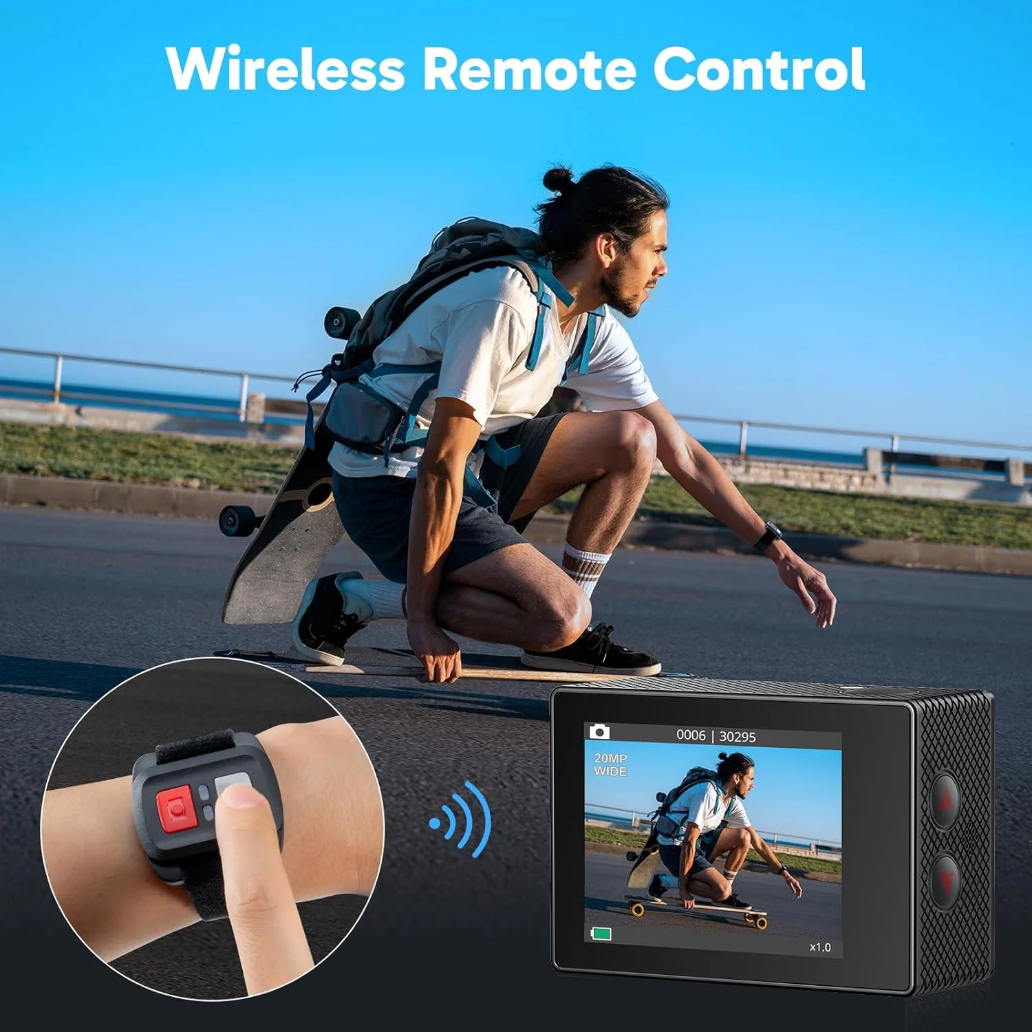 دوربین ورزشی 4K اکشن AKASO EK7000 Ultra HD WiFi ضد آب دوربین فیلمبرداری زیر آب با زاویه دید گسترده 170 درجه و کیت لوازم جانبی، مشکی دوربین ورزشی 4K اکشن AKASO EK7000 Ultra HD WiFi ضد آب دوربین فیلمبرداری زیر آب با زاویه دید گسترده 170 درجه و کیت لوازم جانبی، مشکی