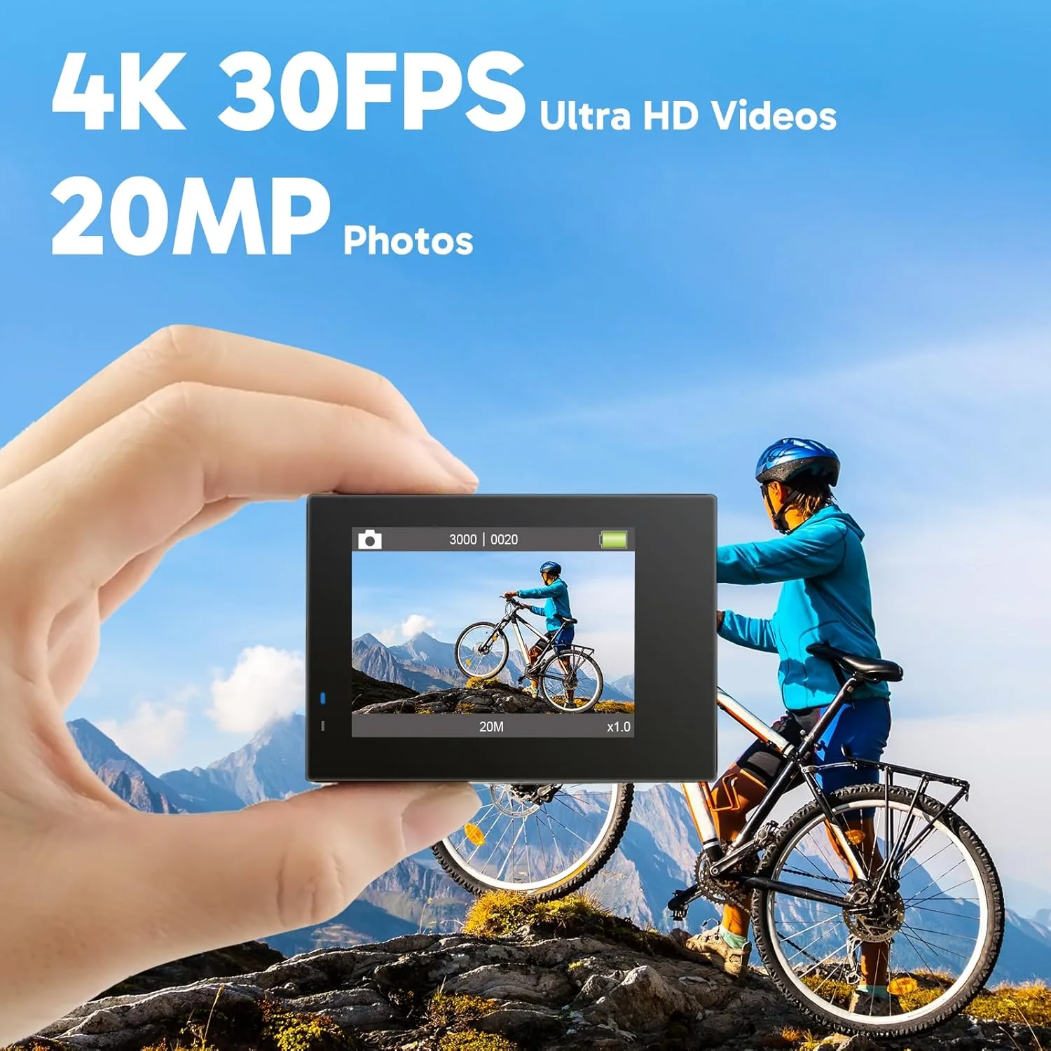 دوربین اکشن AKASO Brave 4 4K30fps 20MP WiFi با EIS Ultra Hd ضد آب تا عمق 40 متری با کنترل از راه دور، زوم 5X، دوربین فیلمبرداری زیر آب با 2 باتری و کیت لوازم جانبی دوربین اکشن AKASO Brave 4 4K30fps 20MP WiFi با EIS Ultra Hd ضد آب تا عمق 40 متری با کنترل از راه دور، زوم 5X، دوربین فیلمبرداری زیر آب با 2 باتری و کیت لوازم جانبی