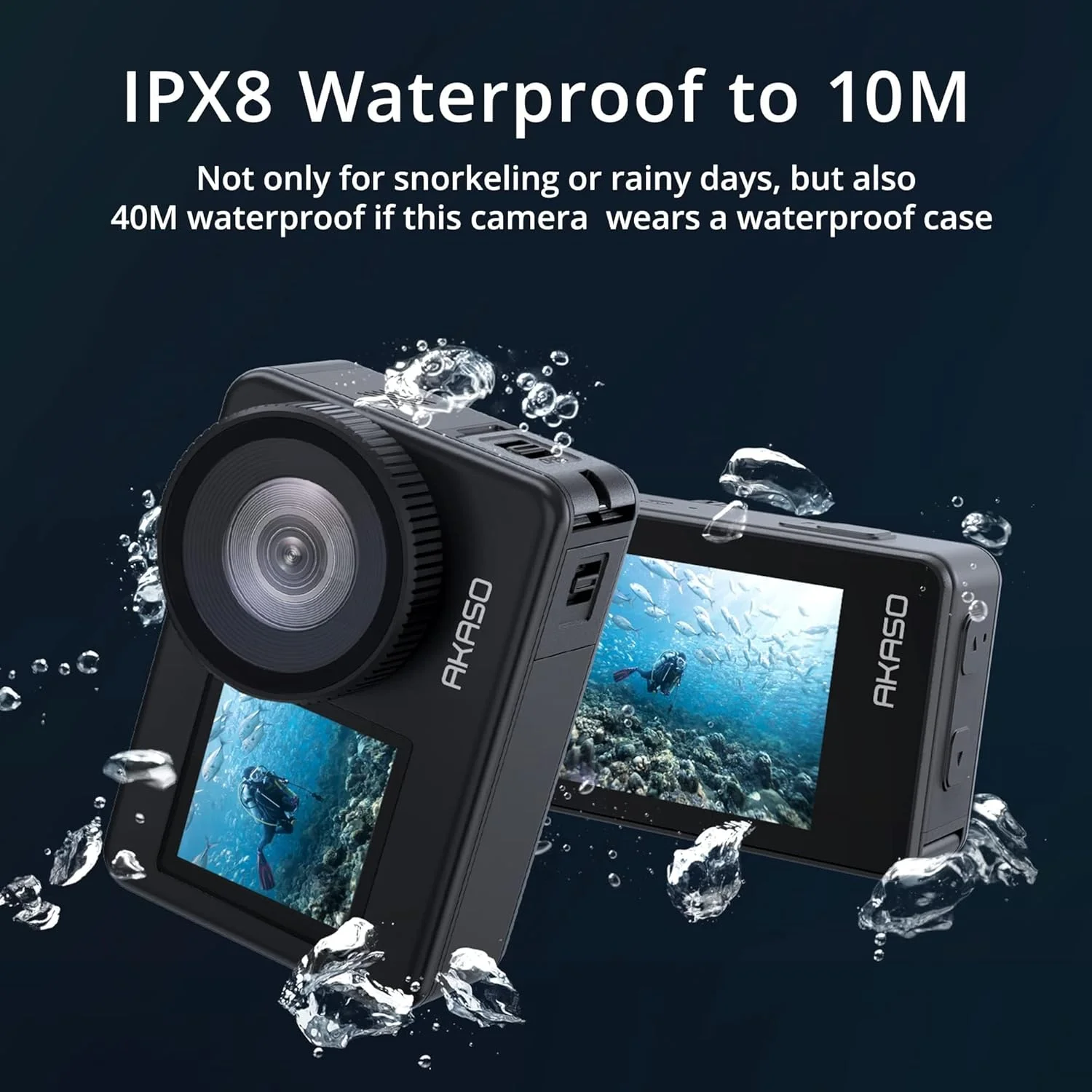 دوربین اکشن AKASO Brave 7 4K30FPS 20MP WiFi با کارت حافظه MicroSD 64 گیگابایتی، صفحه لمسی، ضد آب IPX8 تا عمق 33 فوت، EIS 2.0، زوم، کنترل صوتی با 2 عدد باتری 1350mAh (Brave7 + 64GB) دوربین اکشن AKASO Brave 7 4K30FPS 20MP WiFi با کارت حافظه MicroSD 64 گیگابایتی، صفحه لمسی، ضد آب IPX8 تا عمق 33 فوت، EIS 2.0، زوم، کنترل صوتی با 2 عدد باتری 1350mAh (Brave7 + 64GB)