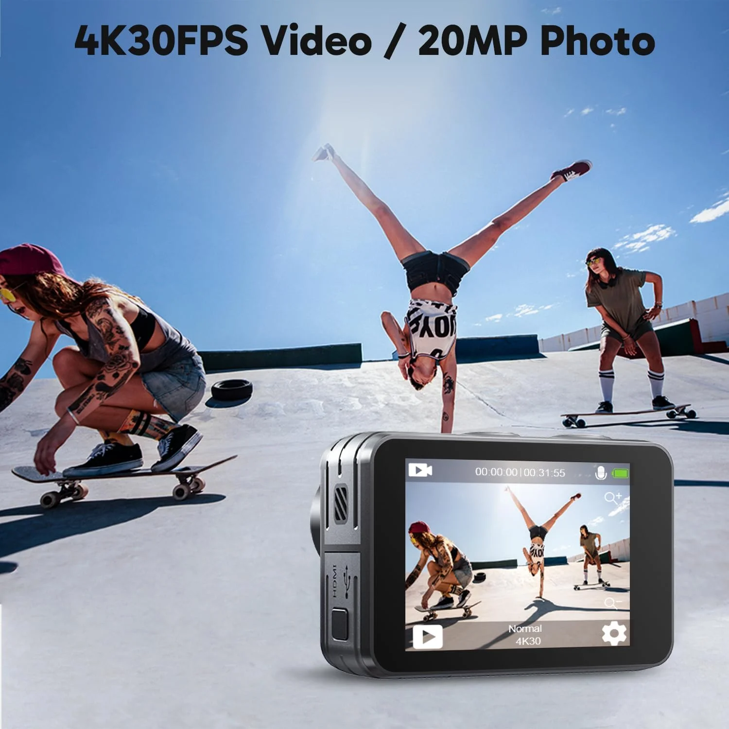 دوربین اکشن AKASO Brave 7 LE 4K30FPS 20MP WiFi با صفحه لمسی EIS 2.0 زوم کنترل از راه دور دوربین ضد آب 131 فوتی با 2 عدد باتری 1350mAh پشتیبانی از میکروفون خارجی دوربین ولاگ دوربین اکشن AKASO Brave 7 LE 4K30FPS 20MP WiFi با صفحه لمسی EIS 2.0 زوم کنترل از راه دور دوربین ضد آب 131 فوتی با 2 عدد باتری 1350mAh پشتیبانی از میکروفون خارجی دوربین ولاگ