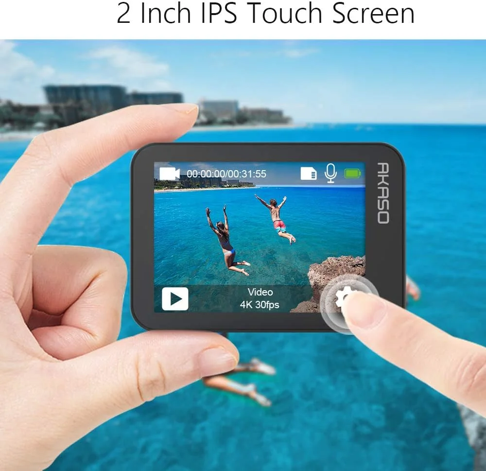دوربین اکشن AKASO V50X با کیفیت 4K30fps واقعی، وای فای، صفحه لمسی EIS، زوم 4X، ضد آب تا عمق 40 متر، پشتیبانی از میکروفون خارجی، کنترل از راه دور، دوربین ورزشی با لوازم جانبی کلاه ایمنی دوربین اکشن AKASO V50X با کیفیت 4K30fps واقعی، وای فای، صفحه لمسی EIS، زوم 4X، ضد آب تا عمق 40 متر، پشتیبانی از میکروفون خارجی، کنترل از راه دور، دوربین ورزشی با لوازم جانبی کلاه ایمنی