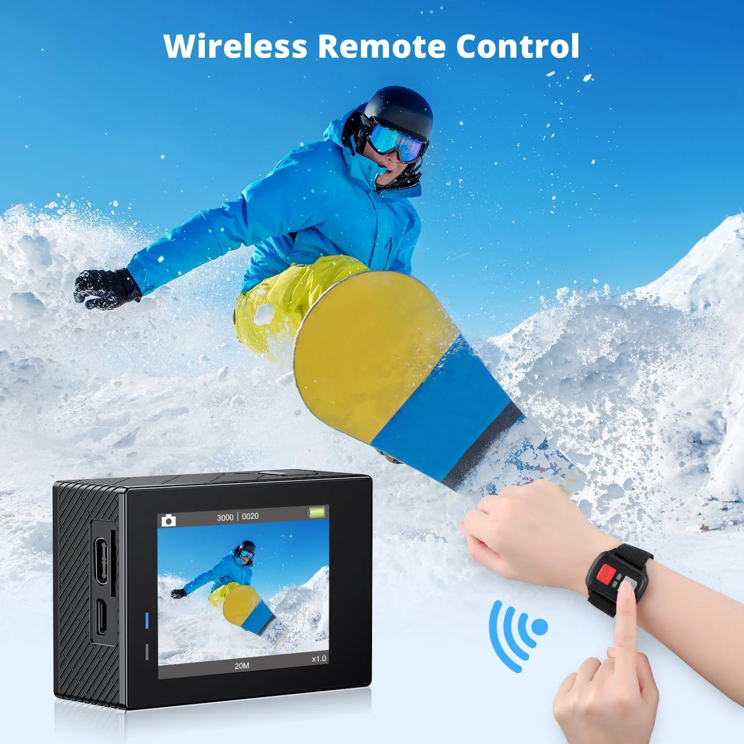 دوربین اکشن AKASO Brave 4 4K30fps 20MP WiFi با EIS Ultra Hd ضد آب تا عمق 40 متری با کنترل از راه دور، زوم 5X، دوربین فیلمبرداری زیر آب با 2 باتری و کیت لوازم جانبی دوربین اکشن AKASO Brave 4 4K30fps 20MP WiFi با EIS Ultra Hd ضد آب تا عمق 40 متری با کنترل از راه دور، زوم 5X، دوربین فیلمبرداری زیر آب با 2 باتری و کیت لوازم جانبی