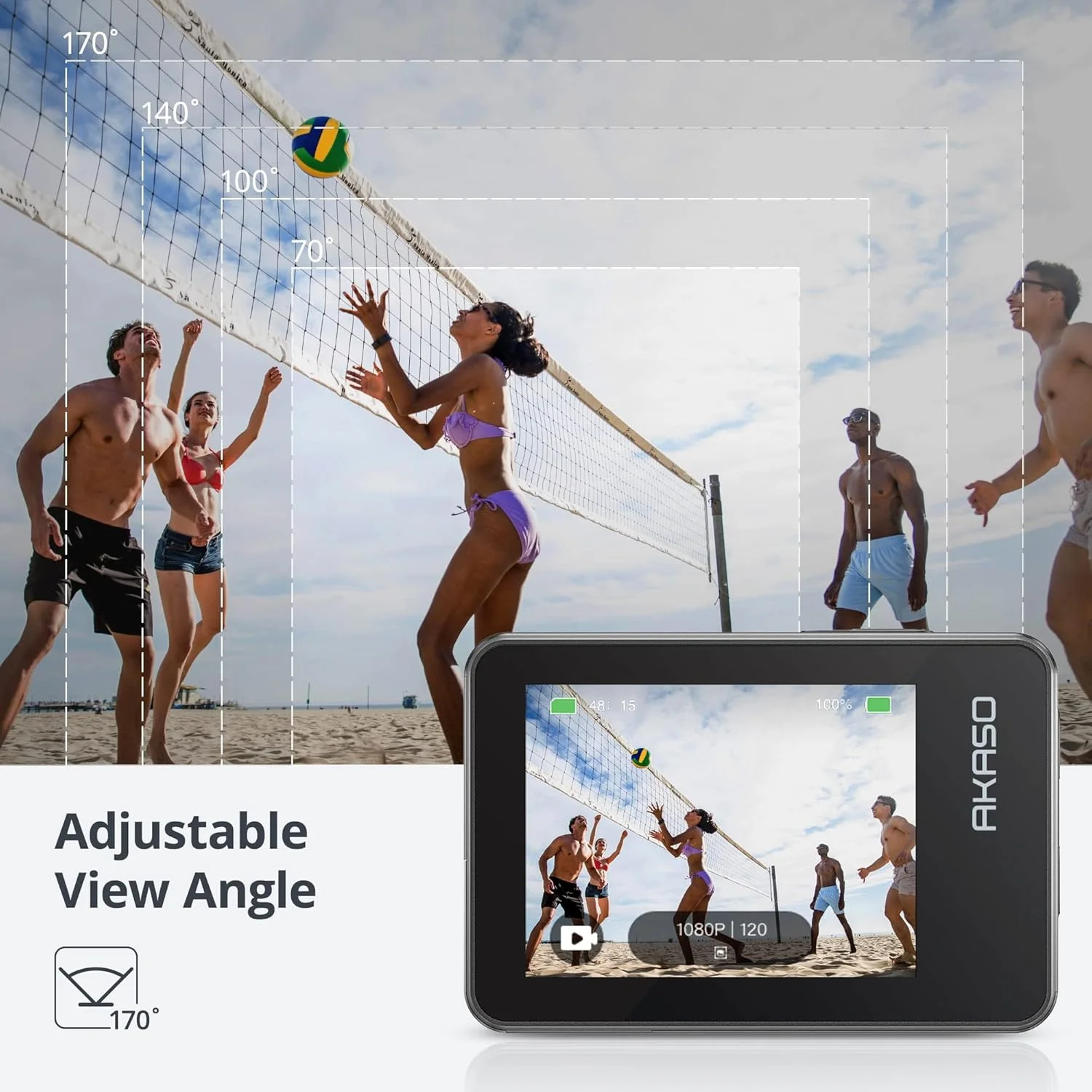 دوربین اکشن AKASO Brave 7 4K30FPS 20MP WiFi با کارت حافظه MicroSD 64 گیگابایتی، صفحه لمسی، ضد آب IPX8 تا عمق 33 فوت، EIS 2.0، زوم، کنترل صوتی با 2 عدد باتری 1350mAh (Brave7 + 64GB) دوربین اکشن AKASO Brave 7 4K30FPS 20MP WiFi با کارت حافظه MicroSD 64 گیگابایتی، صفحه لمسی، ضد آب IPX8 تا عمق 33 فوت، EIS 2.0، زوم، کنترل صوتی با 2 عدد باتری 1350mAh (Brave7 + 64GB)