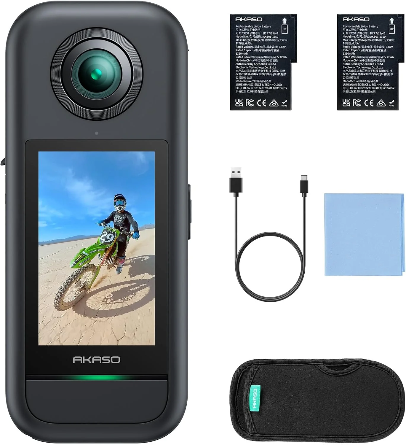 دوربین اکشن 360 درجه ضد آب AKASO - فیلم 360 درجه 5.7K با سنسورهای 1/2 اینچی 48 مگاپیکسلی، عکس 360 درجه 72 مگاپیکسلی، 360-SuperSmooth، صفحه لمسی 2.29 اینچی، جلوه نامرئی مونوپاد، قفل افق 360 درجه، ردیابی هوش مصنوعی دوربین اکشن 360 درجه ضد آب AKASO - فیلم 360 درجه 5.7K با سنسورهای 1/2 اینچی 48 مگاپیکسلی، عکس 360 درجه 72 مگاپیکسلی، 360-SuperSmooth، صفحه لمسی 2.29 اینچی، جلوه نامرئی مونوپاد، قفل افق 360 درجه، ردیابی هوش مصنوعی