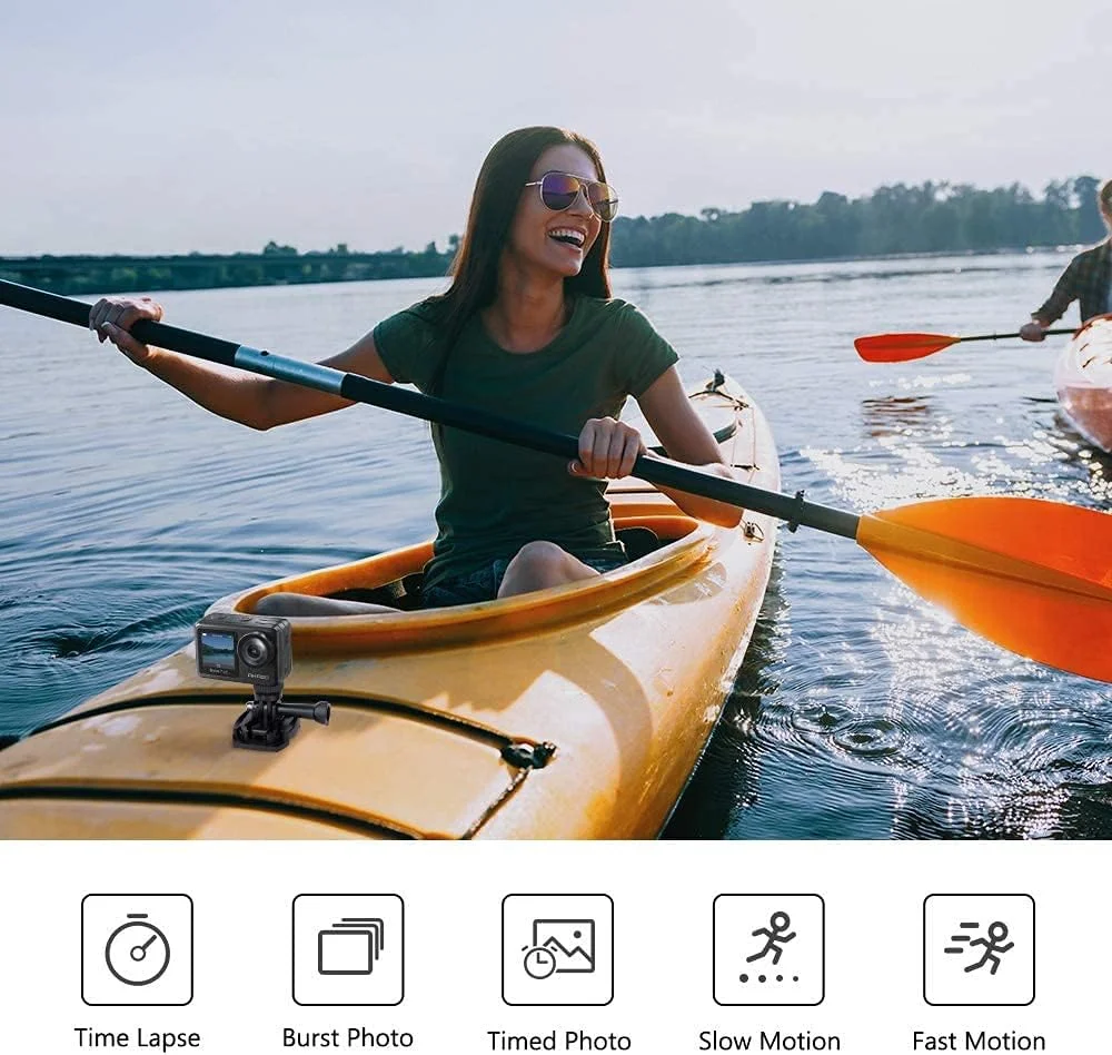 دوربین اکشن AKASO Brave 7 LE، دوربین ضد آب 40 متری، EIS 2.0، کیفیت 4K واقعی، 20 مگاپیکسل، صفحه لمسی، دوربین ورزشی WiFi، کنترل از راه دور، دوربین ولاگ (تجدید شده)