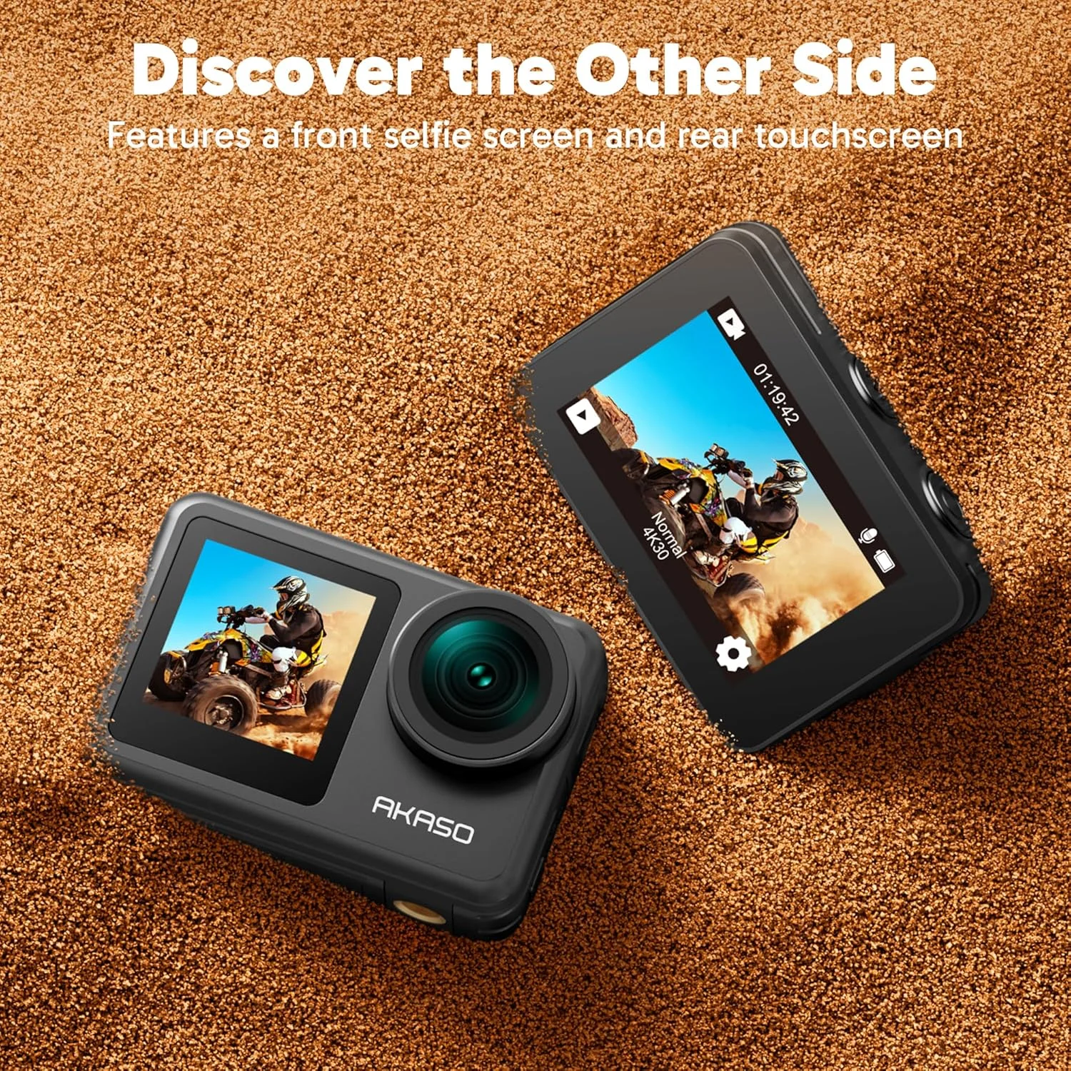 دوربین اکشن AKASO Brave 7 LE 4K30FPS 20MP به همراه کارت حافظه Micro SD 64 گیگابایتی، دوربین ضد آب 40 متری، دوربین WiFi ضد آب با صفحه لمسی EIS 2.0، زوم، کنترل از راه دور، Vlog با 2 عدد باتری 1350mAh دوربین اکشن AKASO Brave 7 LE 4K30FPS 20MP به همراه کارت حافظه Micro SD 64 گیگابایتی، دوربین ضد آب 40 متری، دوربین WiFi ضد آب با صفحه لمسی EIS 2.0، زوم، کنترل از راه دور، Vlog با 2 عدد باتری 1350mAh