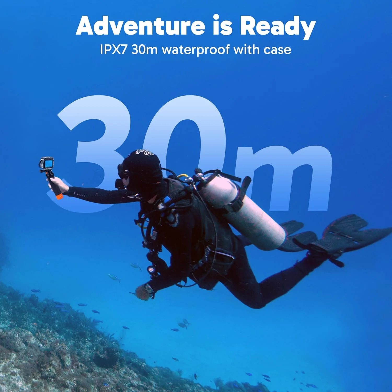 دوربین اکشن AKASO Brave 7 LE 4K30FPS 20MP به همراه کارت حافظه Micro SD 64 گیگابایتی، دوربین ضد آب 40 متری، دوربین WiFi ضد آب با صفحه لمسی EIS 2.0، زوم، کنترل از راه دور، Vlog با 2 عدد باتری 1350mAh دوربین اکشن AKASO Brave 7 LE 4K30FPS 20MP به همراه کارت حافظه Micro SD 64 گیگابایتی، دوربین ضد آب 40 متری، دوربین WiFi ضد آب با صفحه لمسی EIS 2.0، زوم، کنترل از راه دور، Vlog با 2 عدد باتری 1350mAh