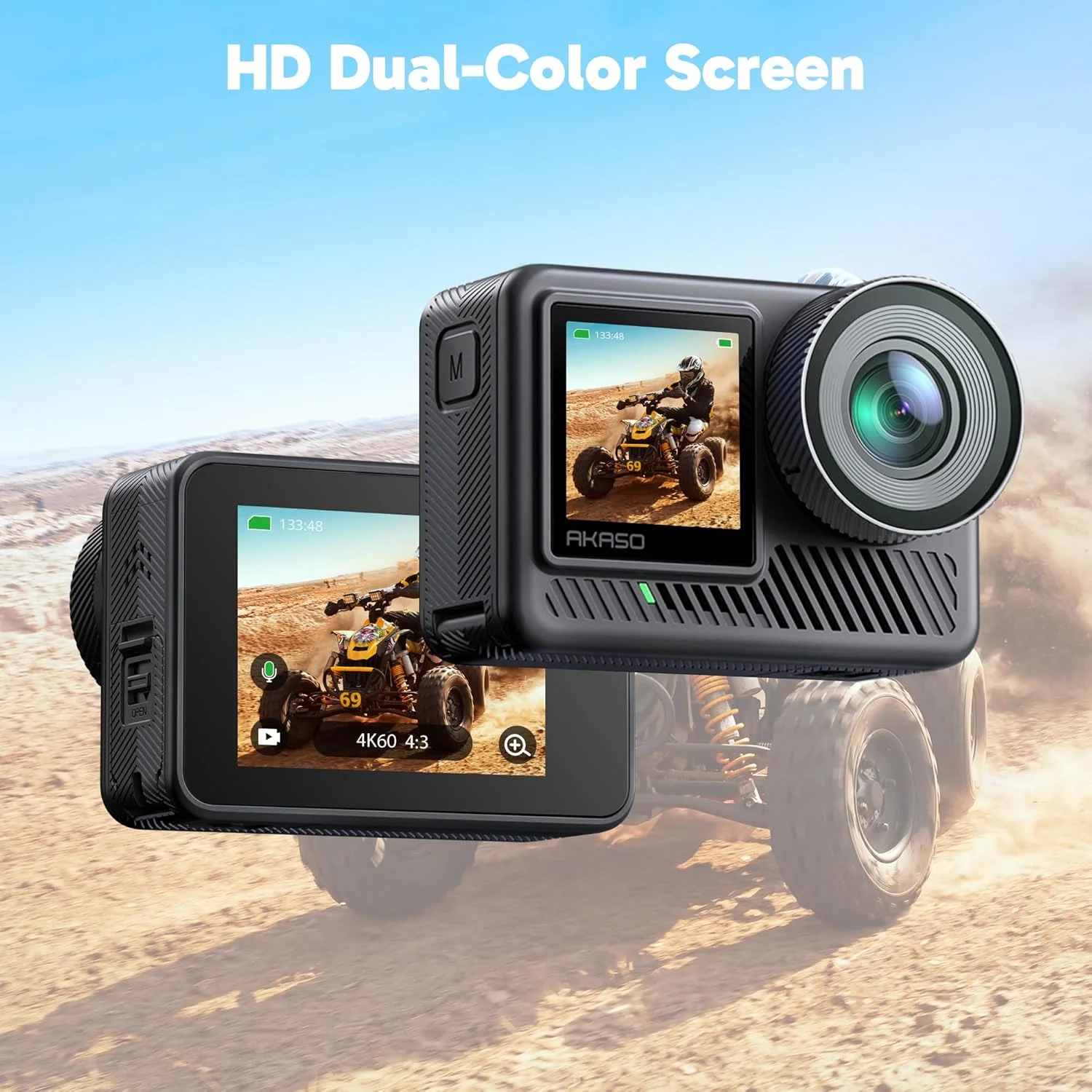 دوربین ورزشی AKASO Brave 8 Lite با کیفیت 4K60FPS، وضوح 20 مگاپیکسل، WiFi، ضد آب با تثبیت کننده SuperSmooth، صفحه لمسی، زاویه دید 150 درجه، ضد آب تا 60 متر، حرکت آهسته 8X، زوم 4X، 2 عدد باتری 1550mAh دوربین ورزشی AKASO Brave 8 Lite با کیفیت 4K60FPS، وضوح 20 مگاپیکسل، WiFi، ضد آب با تثبیت کننده SuperSmooth، صفحه لمسی، زاویه دید 150 درجه، ضد آب تا 60 متر، حرکت آهسته 8X، زوم 4X، 2 عدد باتری 1550mAh