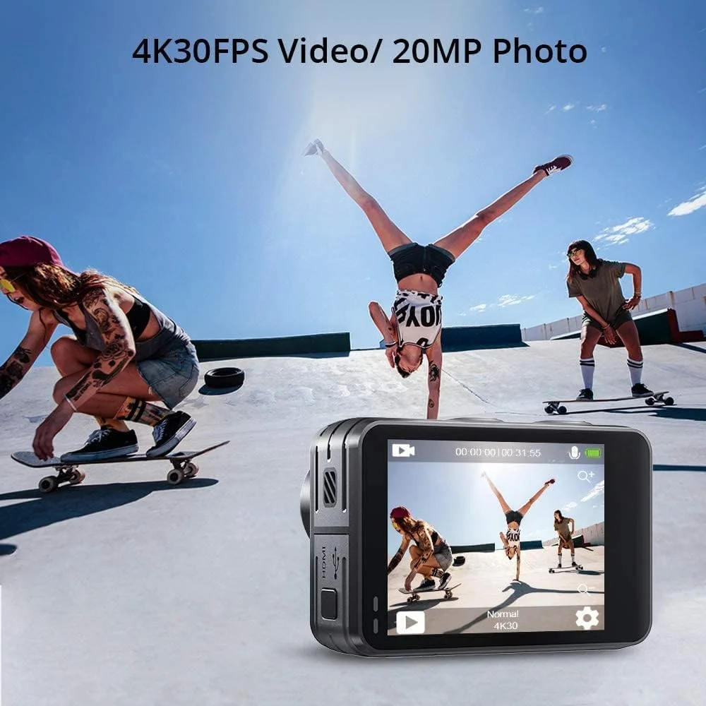 دوربین اکشن AKASO Brave 7 LE، دوربین ضد آب 40 متری، EIS 2.0، کیفیت 4K واقعی، 20 مگاپیکسل، صفحه لمسی، دوربین ورزشی WiFi، کنترل از راه دور، دوربین ولاگ دوربین اکشن AKASO Brave 7 LE، دوربین ضد آب 40 متری، EIS 2.0، کیفیت 4K واقعی، 20 مگاپیکسل، صفحه لمسی، دوربین ورزشی WiFi، کنترل از راه دور، دوربین ولاگ