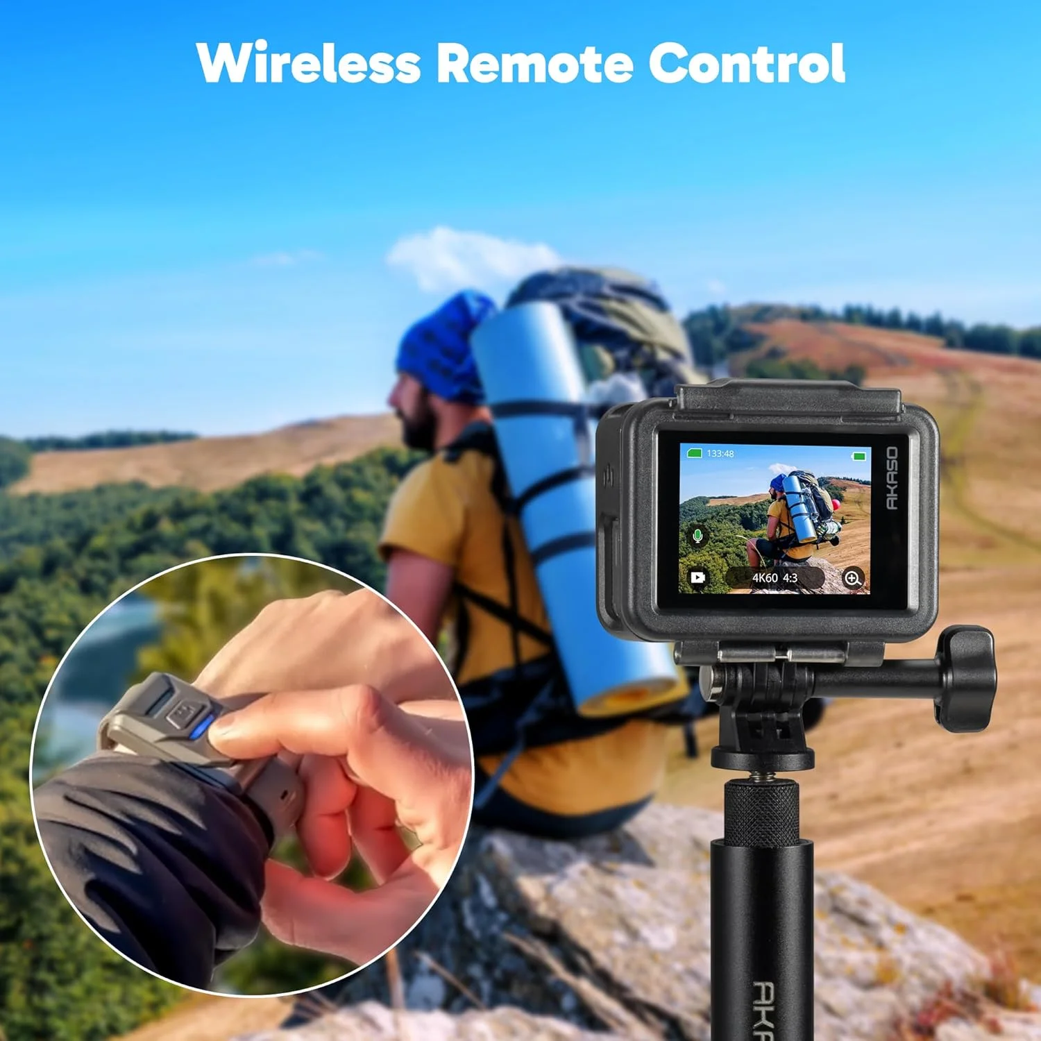دوربین ورزشی AKASO Brave 8 Lite با کیفیت 4K60FPS، وضوح 20 مگاپیکسل، WiFi، ضد آب با تثبیت کننده SuperSmooth، صفحه لمسی، زاویه دید 150 درجه، ضد آب تا 60 متر، حرکت آهسته 8X، زوم 4X، 2 عدد باتری 1550mAh دوربین ورزشی AKASO Brave 8 Lite با کیفیت 4K60FPS، وضوح 20 مگاپیکسل، WiFi، ضد آب با تثبیت کننده SuperSmooth، صفحه لمسی، زاویه دید 150 درجه، ضد آب تا 60 متر، حرکت آهسته 8X، زوم 4X، 2 عدد باتری 1550mAh