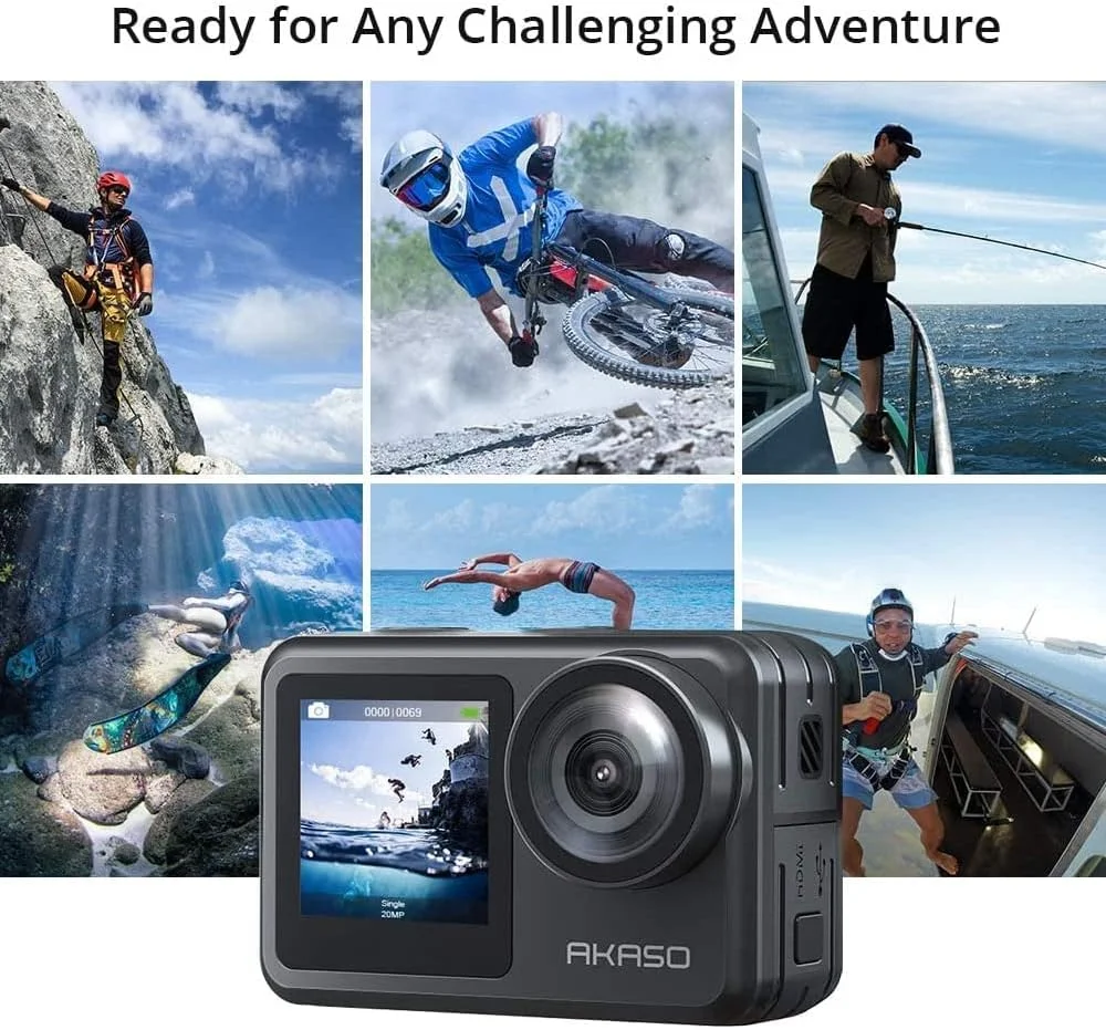 دوربین اکشن AKASO Brave 7 LE، دوربین ضد آب 40 متری، EIS 2.0، کیفیت 4K واقعی، 20 مگاپیکسل، صفحه لمسی، دوربین ورزشی WiFi، کنترل از راه دور، دوربین ولاگ دوربین اکشن AKASO Brave 7 LE، دوربین ضد آب 40 متری، EIS 2.0، کیفیت 4K واقعی، 20 مگاپیکسل، صفحه لمسی، دوربین ورزشی WiFi، کنترل از راه دور، دوربین ولاگ