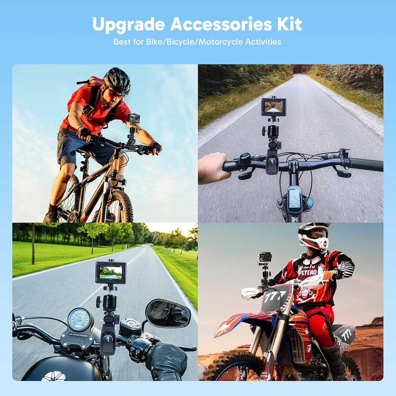 دوربین اکشن AKASO Brave 4 با کیفیت 4K و سرعت 30 فریم بر ثانیه به همراه کارت حافظه MicroSDXC با ظرفیت 128 گیگابایت، کیفیت فوق العاده 20 مگاپیکسل، ضد آب تا عمق 40 متر، دارای وای فای، زوم 5X، دوربین ورزشی به همراه کیت دوربین اکشن AKASO Brave 4 با کیفیت 4K و سرعت 30 فریم بر ثانیه به همراه کارت حافظه MicroSDXC با ظرفیت 128 گیگابایت، کیفیت فوق العاده 20 مگاپیکسل، ضد آب تا عمق 40 متر، دارای وای فای، زوم 5X، دوربین ورزشی به همراه کیت