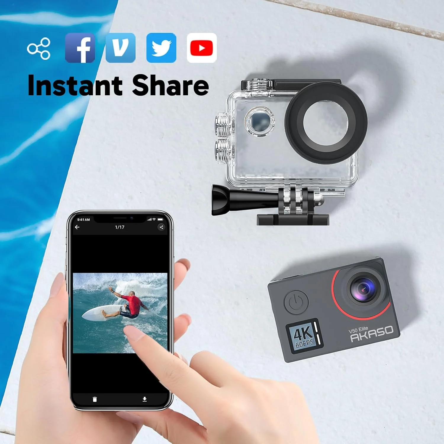 دوربین اکشن AKASO V50 Elite دوربین اکشن AKASO V50 Elite