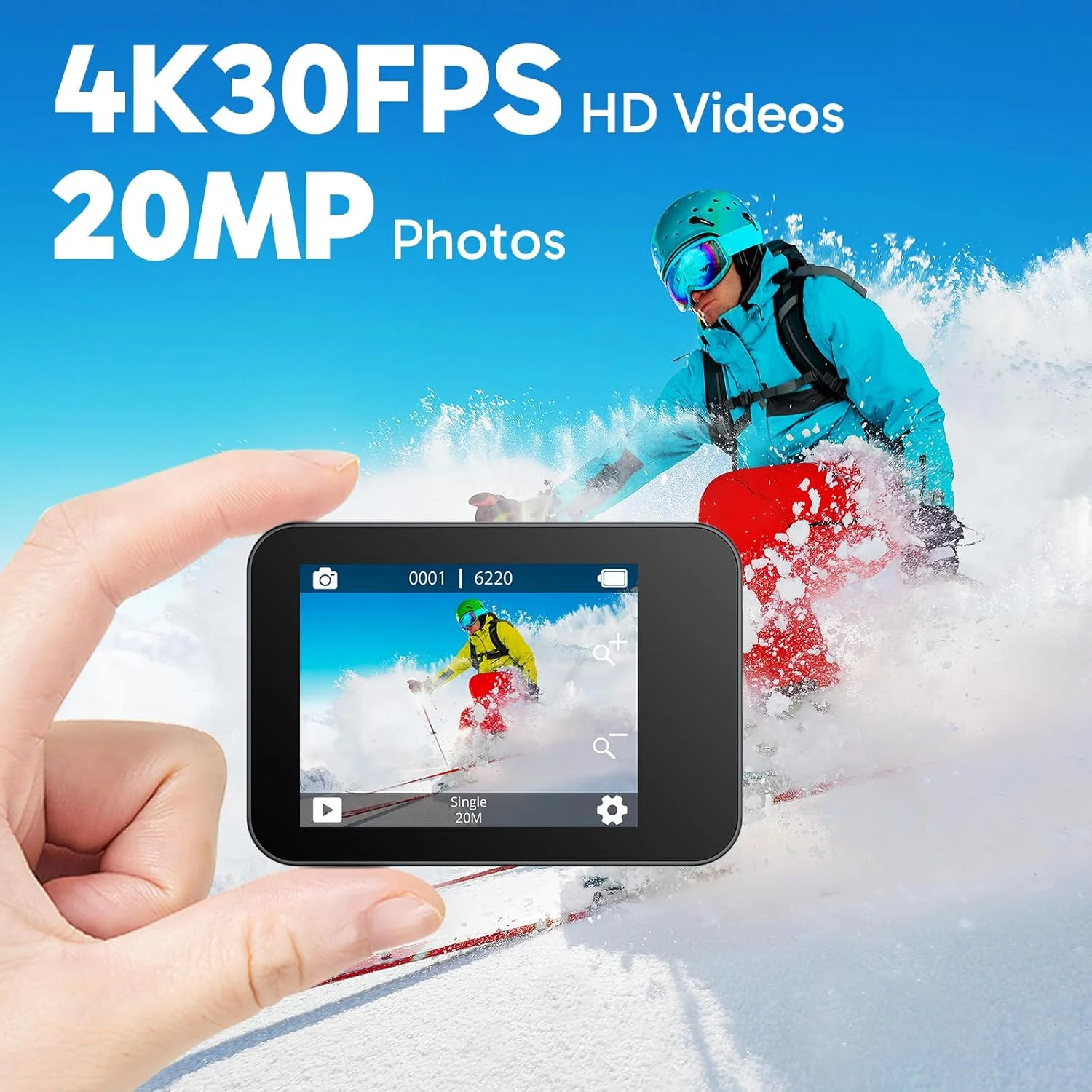 دوربین اکشن AKASO V50 X، دوربین ضد لرزش EIS بومی 4K وای فای زیر آب 40 متری با صفحه لمسی، کنترل از راه دور، کیس ضد آب و کیت لوازم جانبی نصب دوربین اکشن AKASO V50 X، دوربین ضد لرزش EIS بومی 4K وای فای زیر آب 40 متری با صفحه لمسی، کنترل از راه دور، کیس ضد آب و کیت لوازم جانبی نصب