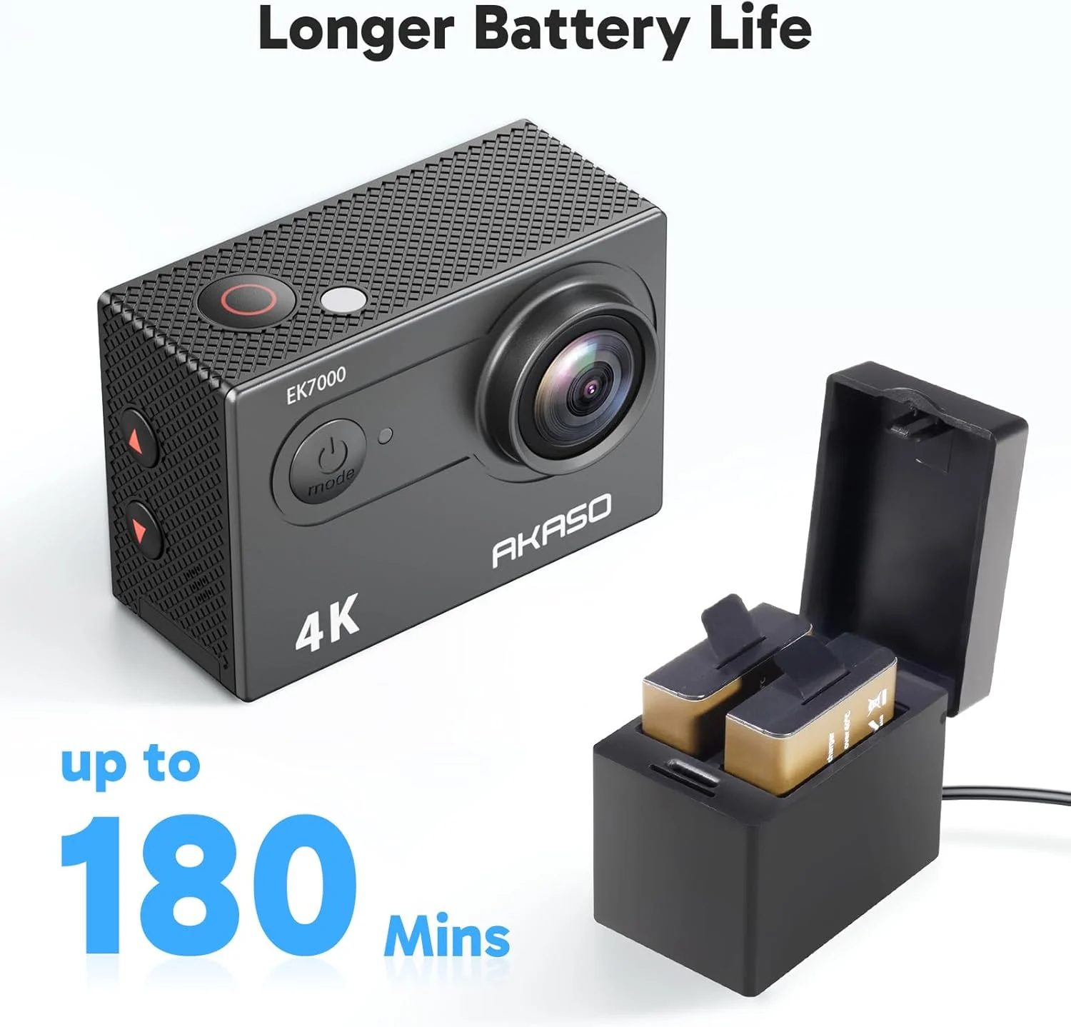 دوربین اکشن AKASO EK7000 با کیفیت 4K و سرعت 30 فریم بر ثانیه - دوربین ضد آب تا عمق 40 متر با لرزشگیر الکترونیکی تصویر، زوم 4 برابر، کنترل از راه دور، کیفیت Ultra HD 20MP و کیت لوازم جانبی دوربین اکشن AKASO EK7000 با کیفیت 4K و سرعت 30 فریم بر ثانیه - دوربین ضد آب تا عمق 40 متر با لرزشگیر الکترونیکی تصویر، زوم 4 برابر، کنترل از راه دور، کیفیت Ultra HD 20MP و کیت لوازم جانبی