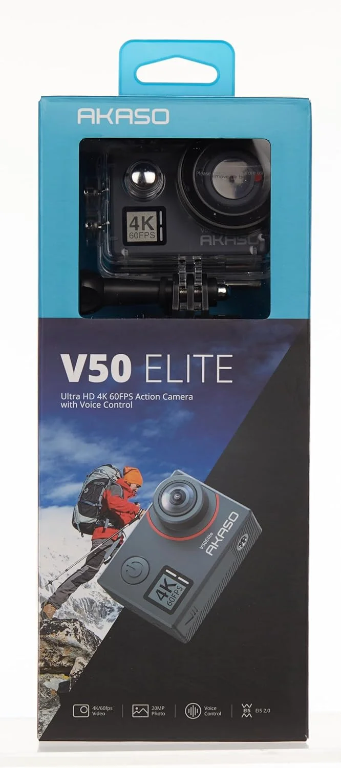 دوربین اکشن AKASO V50 Elite به همراه کارت حافظه MicroSDXC 64 گیگابایتی، کیفیت 4K/60FPS، وای فای 20 مگاپیکسلی، دوربین ضد آب زیر آب 40 متری با صفحه لمسی، کنترل صوتی، زوم 8 برابر دوربین اکشن AKASO V50 Elite به همراه کارت حافظه MicroSDXC 64 گیگابایتی، کیفیت 4K/60FPS، وای فای 20 مگاپیکسلی، دوربین ضد آب زیر آب 40 متری با صفحه لمسی، کنترل صوتی، زوم 8 برابر