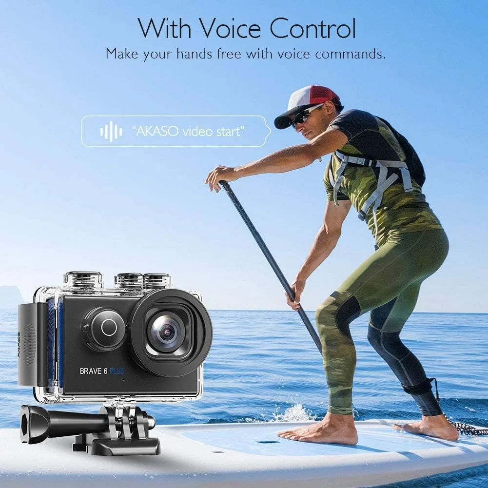 دوربین اکشن AKASO 4K30FPS 20MP WiFi با صفحه لمسی EIS زوم 4X کنترل از راه دور دوربین زیر آب 40 متری با 2 عدد باتری 1350 میلی آمپر ساعتی و کیت لوازم جانبی کلاه ایمنی دوربین اکشن AKASO 4K30FPS 20MP WiFi با صفحه لمسی EIS زوم 4X کنترل از راه دور دوربین زیر آب 40 متری با 2 عدد باتری 1350 میلی آمپر ساعتی و کیت لوازم جانبی کلاه ایمنی