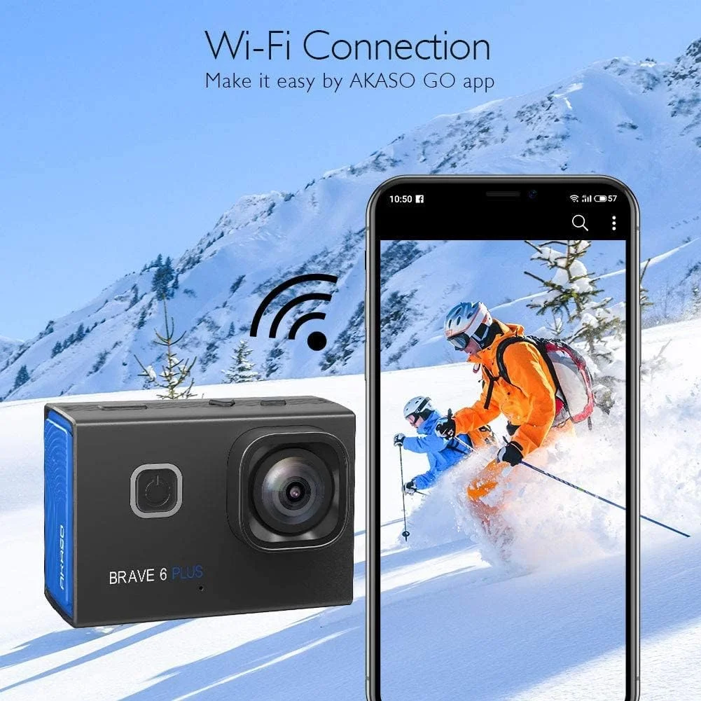 دوربین اکشن AKASO 4K30FPS 20MP WiFi با صفحه لمسی EIS زوم 4X کنترل از راه دور دوربین زیر آب 40 متری با 2 عدد باتری 1350 میلی آمپر ساعتی و کیت لوازم جانبی کلاه ایمنی دوربین اکشن AKASO 4K30FPS 20MP WiFi با صفحه لمسی EIS زوم 4X کنترل از راه دور دوربین زیر آب 40 متری با 2 عدد باتری 1350 میلی آمپر ساعتی و کیت لوازم جانبی کلاه ایمنی