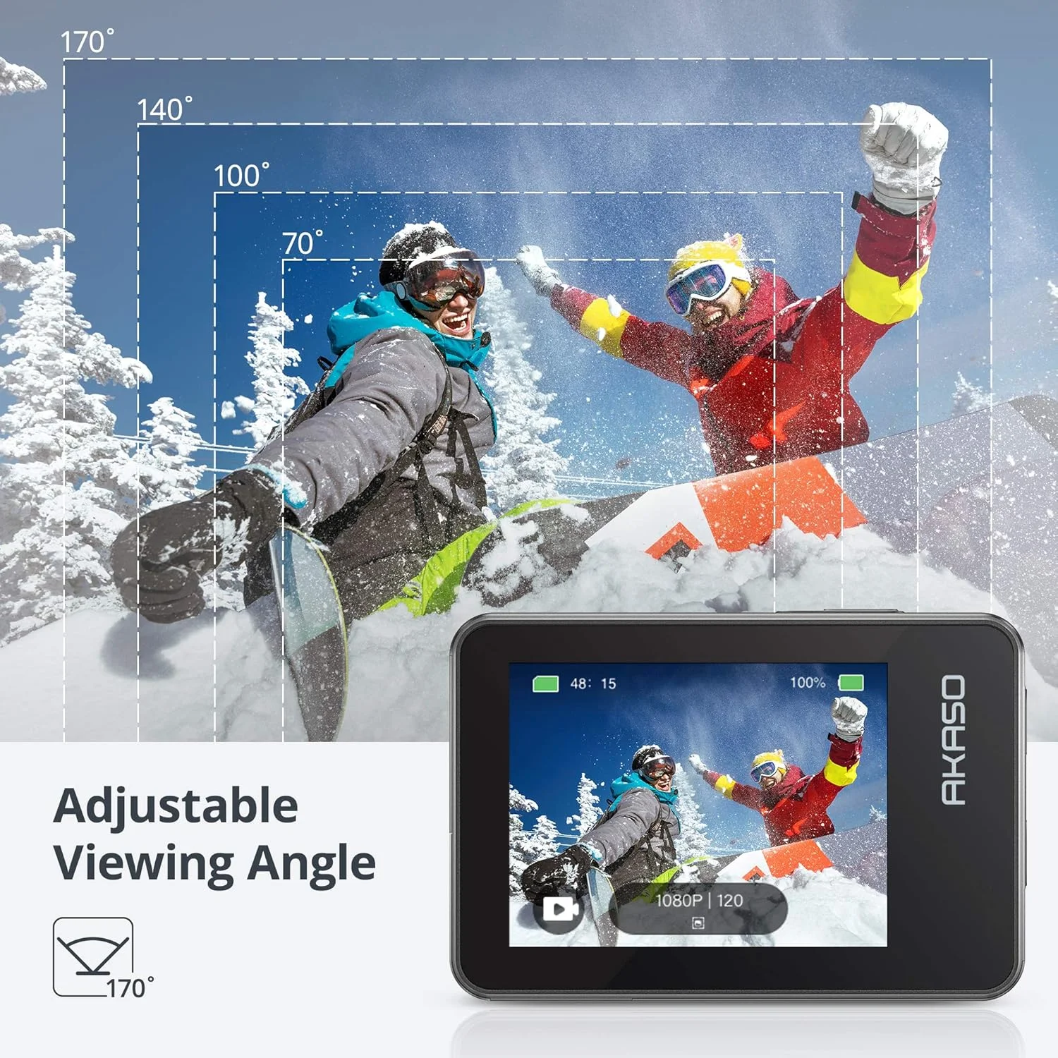 دوربین اکشن AKASO Brave 7 با کیفیت 4K30FPS و 20 مگاپیکسل به همراه کارت حافظه MicroSDXC U3 با ظرفیت 128 گیگابایت، دوربین ضد آب با صفحه لمسی IPX8 تا عمق 33 فوت، EIS 2.0، پشتیبانی از زوم، میکروفون خارجی و کنترل صوتی به همراه 2 عدد باتری 1350mAh دوربین اکشن AKASO Brave 7 با کیفیت 4K30FPS و 20 مگاپیکسل به همراه کارت حافظه MicroSDXC U3 با ظرفیت 128 گیگابایت، دوربین ضد آب با صفحه لمسی IPX8 تا عمق 33 فوت، EIS 2.0، پشتیبانی از زوم، میکروفون خارجی و کنترل صوتی به همراه 2 عدد باتری 1350mAh