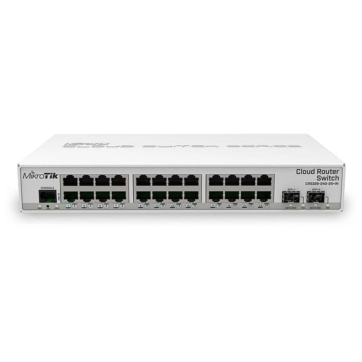 سوئیچ شبکه مدیریتی میکروتیک CRS326-24G-2S+IN گیگابیتی اترنت (10/100/1000) با قابلیت Power over Ethernet (PoE) - سفید