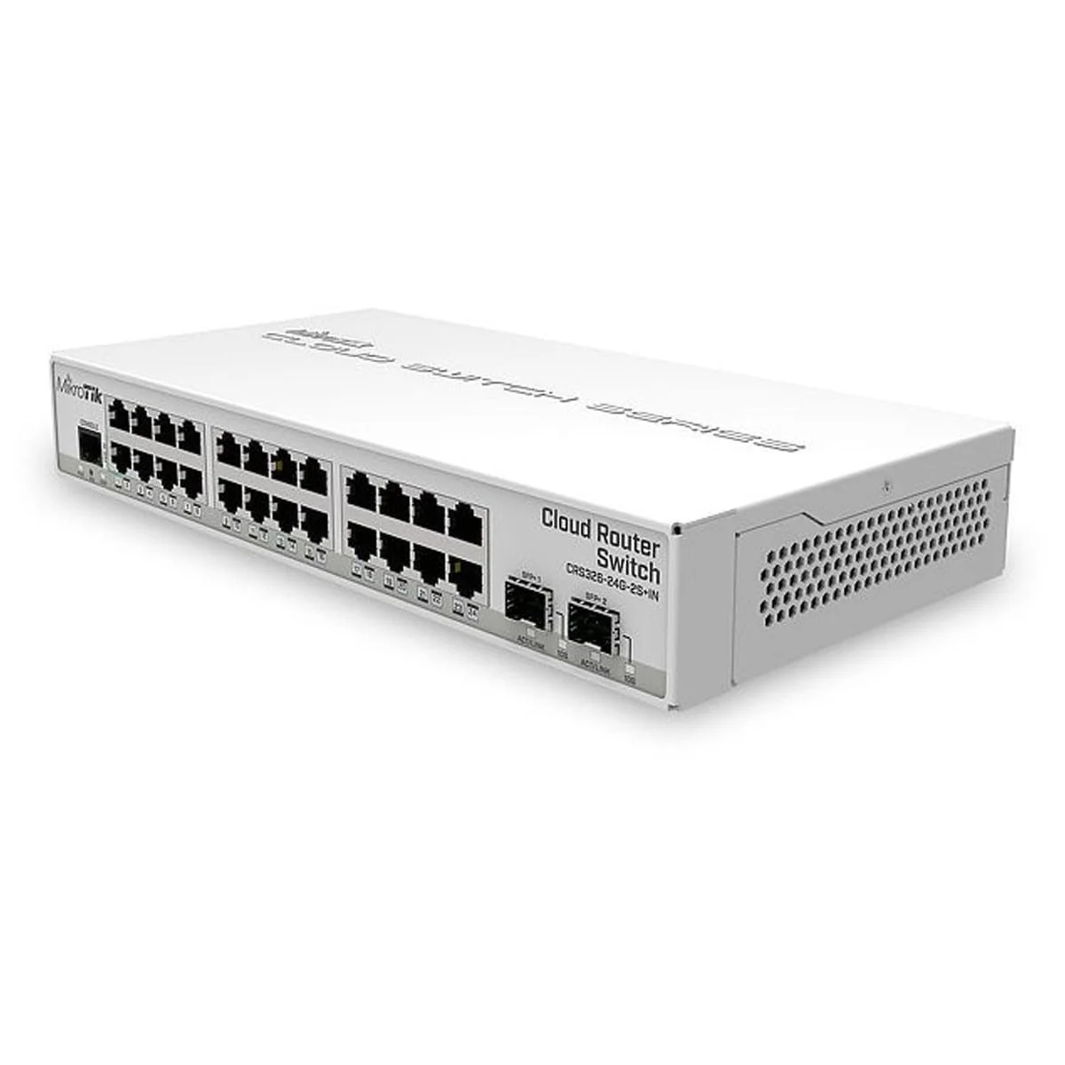 سوئیچ شبکه مدیریتی میکروتیک CRS326-24G-2S+IN گیگابیتی اترنت (10/100/1000) با قابلیت Power over Ethernet (PoE) - سفید سوئیچ شبکه مدیریتی میکروتیک CRS326-24G-2S+IN گیگابیتی اترنت (10/100/1000) با قابلیت Power over Ethernet (PoE) - سفید
