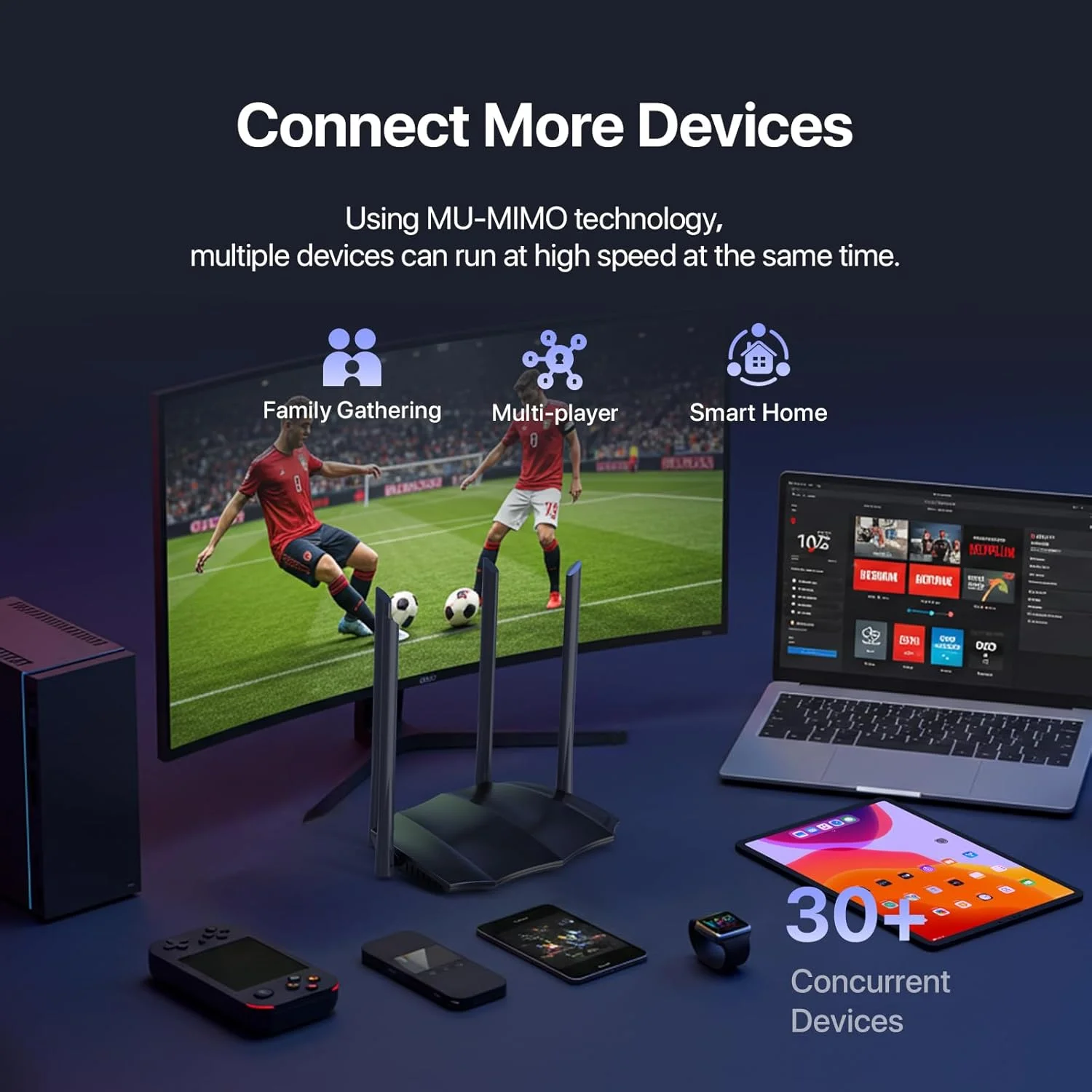 روتر هوشمند وای فای گیگابیتی دو بانده Tenda AC1200، روتر اینترنت بی سیم پرسرعت 5 گیگاهرتز، MU-MIMO، Beamforming، پوشش برد بلند توسط آنتن 4x6dBi، IPv6، وای فای مهمان، حالت AP - ارتقاء یافته جدید 2020