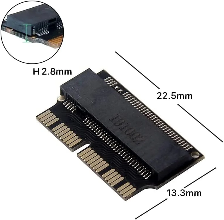 آداپتور تبدیل M.2 NVME SSD، کیت ارتقاء درایو حالت جامد NVME AHCI برای ارتقاء MacBook Air/Pro