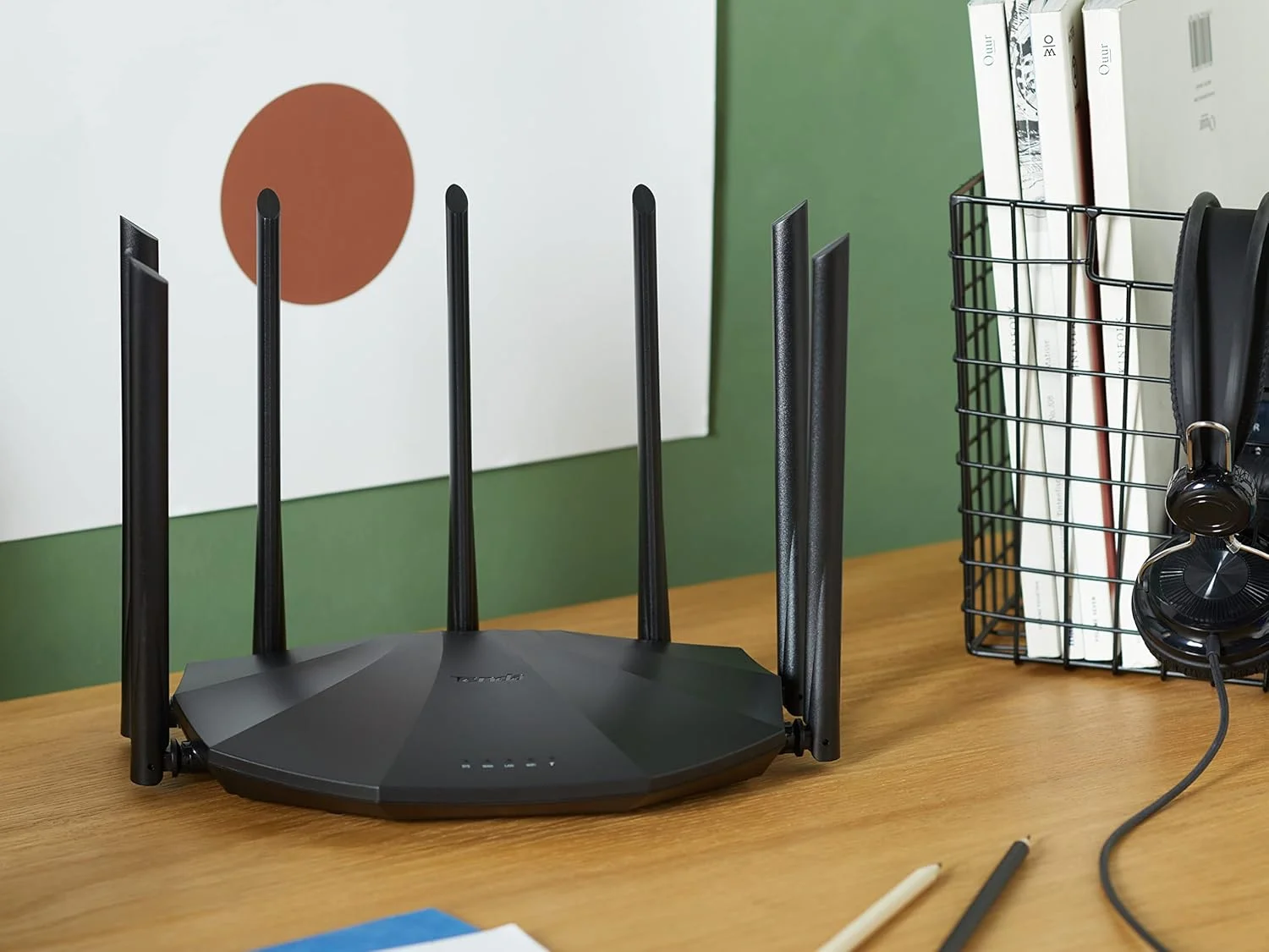 روتر کابلی بی سیم گیگابیتی دو بانده Tenda AC23 AC2100، سرعت Wi-Fi تا 2033 مگابیت بر ثانیه، 4X4 MU-MIMO، 4 پورت گیگابیتی، کنترل والدین، VPN، سازگار با الکسا، IPv6 روتر کابلی بی سیم گیگابیتی دو بانده Tenda AC23 AC2100، سرعت Wi-Fi تا 2033 مگابیت بر ثانیه، 4X4 MU-MIMO، 4 پورت گیگابیتی، کنترل والدین، VPN، سازگار با الکسا، IPv6