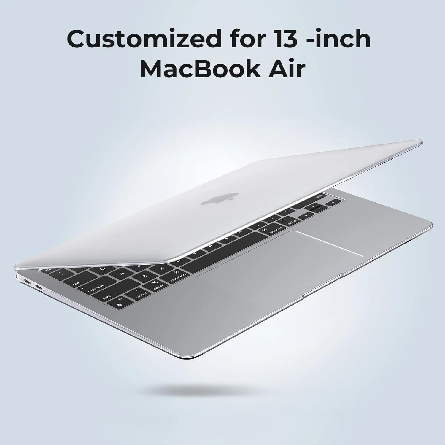 کاور EooCoo سازگار با MacBook Air 13/13.3 اینچ M1 2021 2019 2018، مدل A2337 A2179 A1932 با صفحه نمایش رتینا Touch ID، کاور هارد شل پلاستیکی لپ تاپ، سطح صاف و براق، کریستالی شفاف