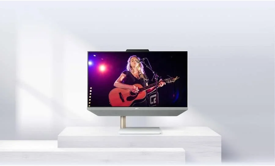 ایسوس Zen AiO 24، نمایشگر لمسی 23.8 اینچی FHD، پردازنده AMD Ryzen 7 5825U، رم 16 گیگابایتی DDR4، حافظه SSD 512 گیگابایتی، ویندوز 11 هوم، قفل Kensington، شامل صفحه کلید و ماوس بی سیم، سفید، M5401WYA-DH704T