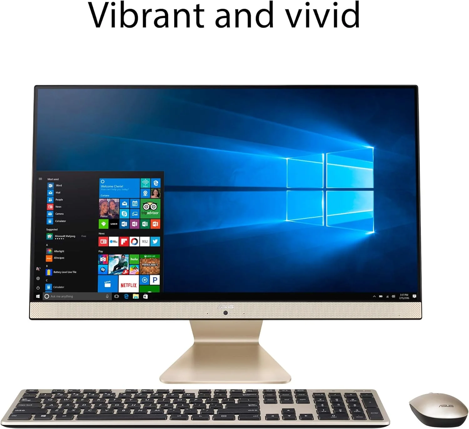 کامپیوتر همه کاره ASUS AiO، صفحه نمایش 23.8 اینچی FHD ضد تابش نور، پردازنده Intel Pentium Gold 7505، رم 8 گیگابایتی DDR4، حافظه SSD 256 گیگابایتی PCIe، ویندوز 10 هوم، قفل Kensington، مدل V241EA-ES001