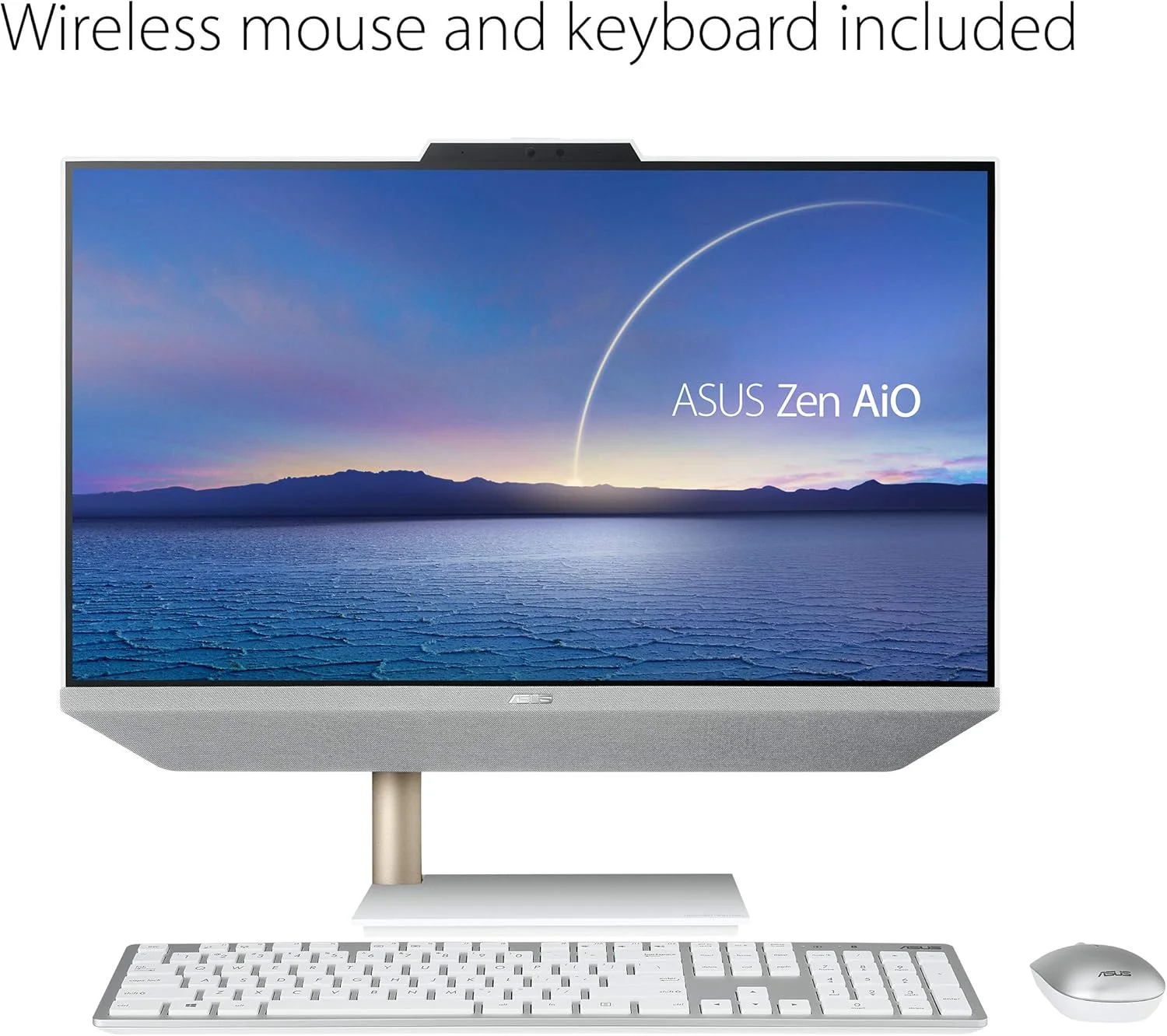 ایسوس Zen AiO 24، نمایشگر لمسی 23.8 اینچی FHD، پردازنده AMD Ryzen 7 5825U، رم 16 گیگابایتی DDR4، حافظه SSD 512 گیگابایتی، ویندوز 11 هوم، قفل Kensington، شامل صفحه کلید و ماوس بی سیم، سفید، M5401WYA-DH704T