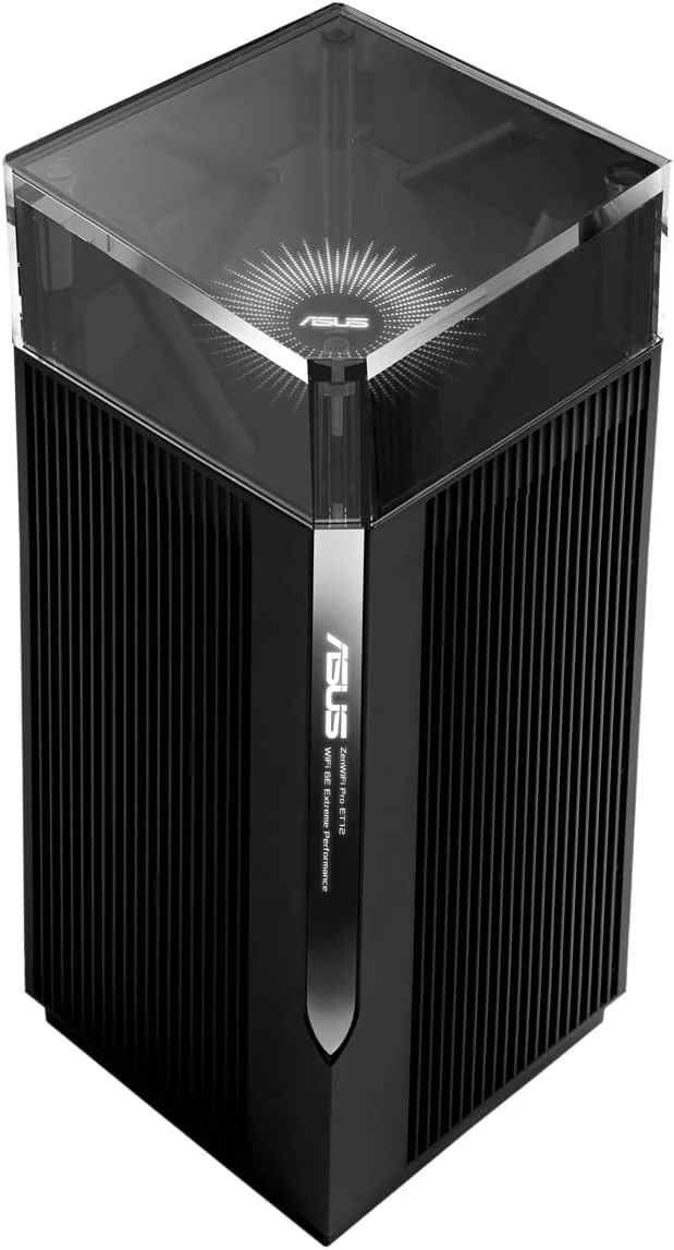 سیستم مش وای فای 6 سه بانده ASUS ZenWiFi Pro ET12 AX11000: عملکرد نهایی AXE11000 AXE، 10 آنتن داخلی، پردازنده 64 بیتی چهار هسته ای 2.0 گیگاهرتز، کنترل والدین - مشکی