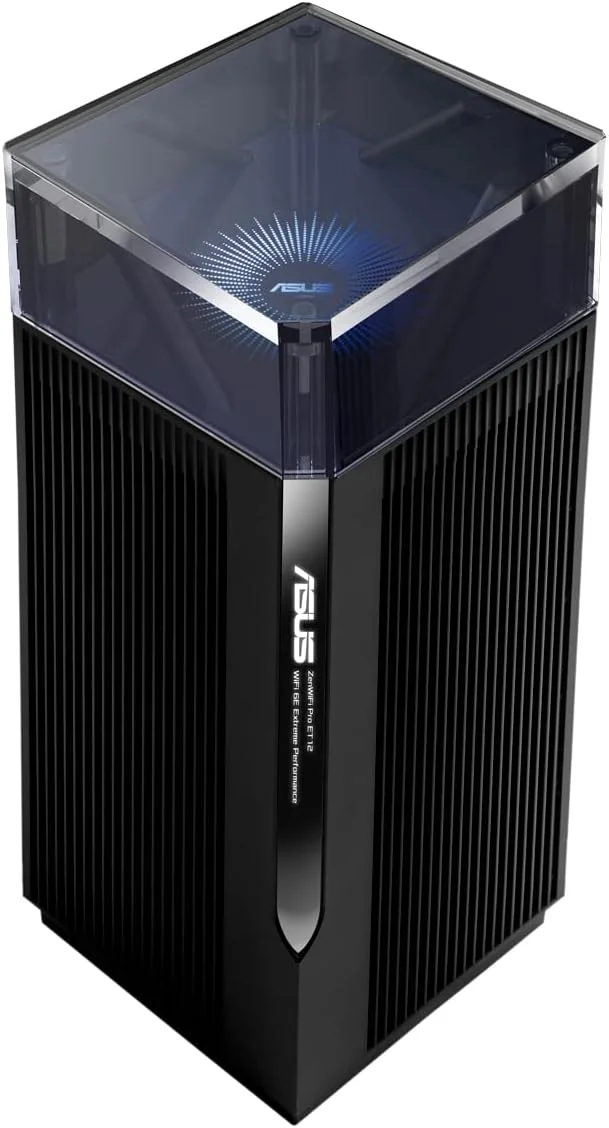 سیستم مش وای فای 6 سه بانده ASUS ZenWiFi Pro ET12 AX11000: عملکرد نهایی AXE11000 AXE، 10 آنتن داخلی، پردازنده 64 بیتی چهار هسته ای 2.0 گیگاهرتز، کنترل والدین - مشکی