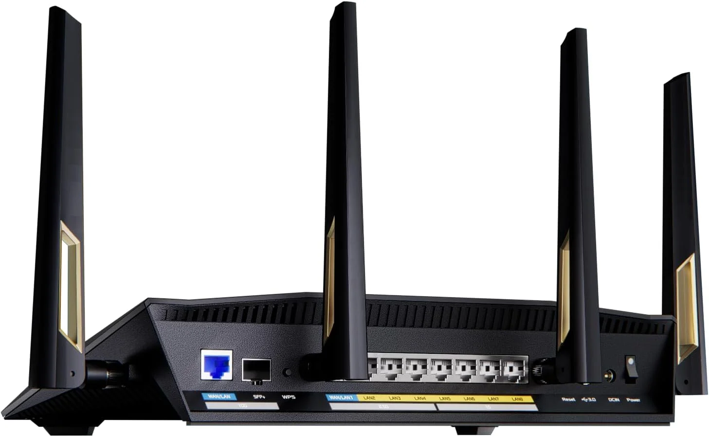 روتر ASUS RT-BE88U دو بانده WiFi 7 AiMesh با قابلیت توسعه، 4K-QAM، MLO، دو پورت 10G، SFP+، 4 پورت 2.5G، 4 پورت 1G، ظرفیت WAN/LAN 34G، امنیت شبکه، VPN داخلی
