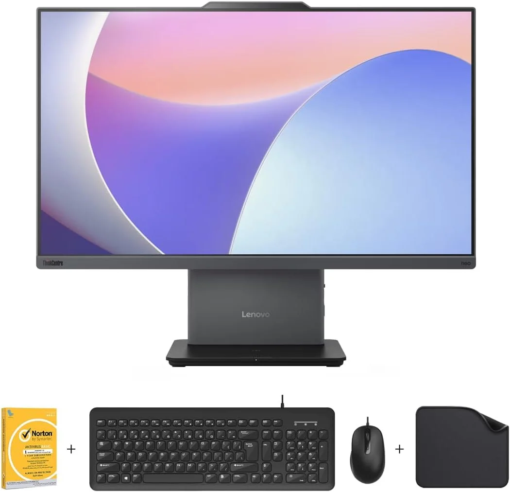 کامپیوتر همه کاره لنوو G5 (Neo 50a-24) - پردازنده Intel Core i5-13420H | کیبورد سیمی + ماوس + ماوس پد + آنتی ویروس رایگان، 16 گیگابایت رم، 512 گیگابایت SSD، صفحه نمایش 23.8 اینچ، ویندوز 11 پرو (قابل ارتقا)